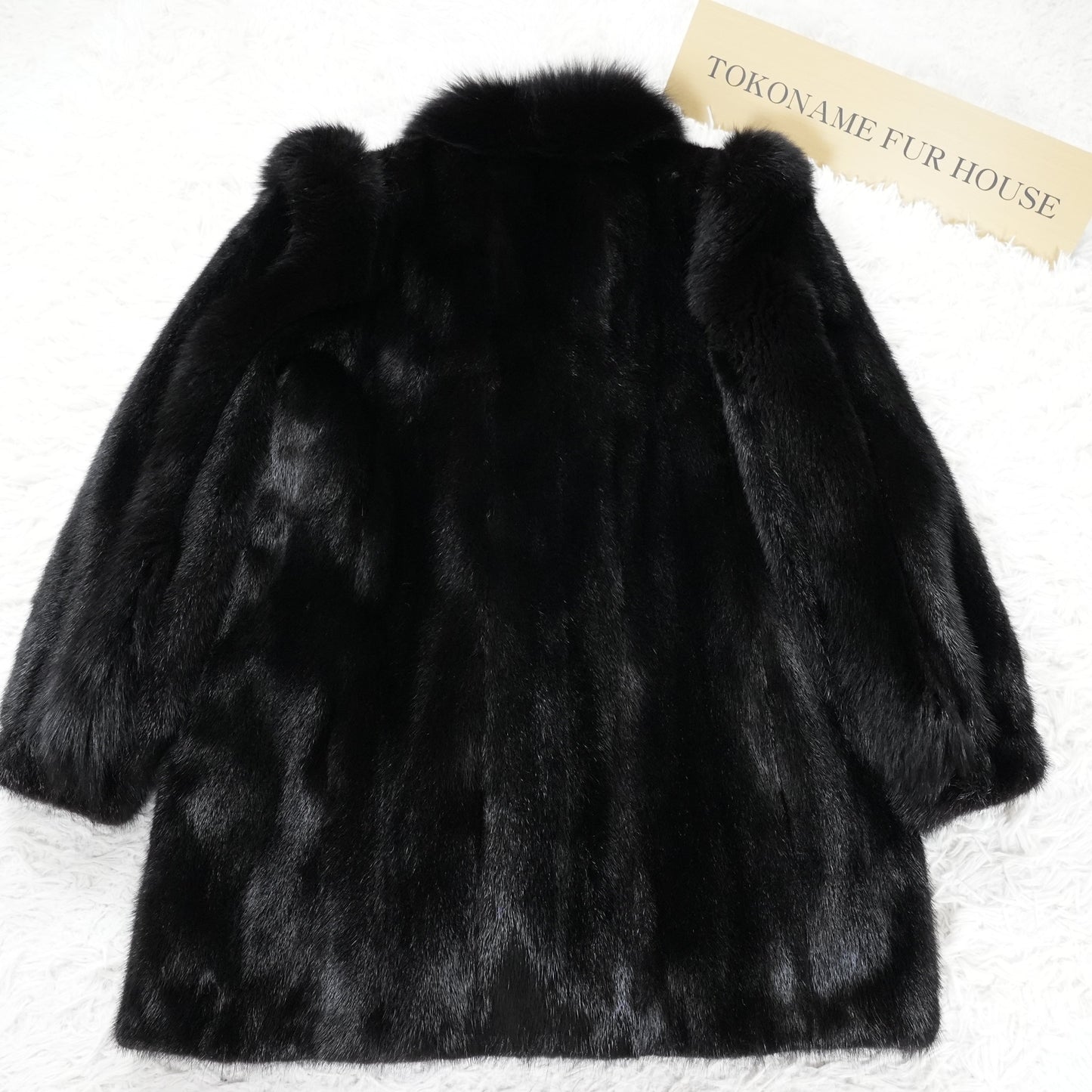 SAGA MINK & Fox Design Coat - Genuine Vintage Fur From Japan