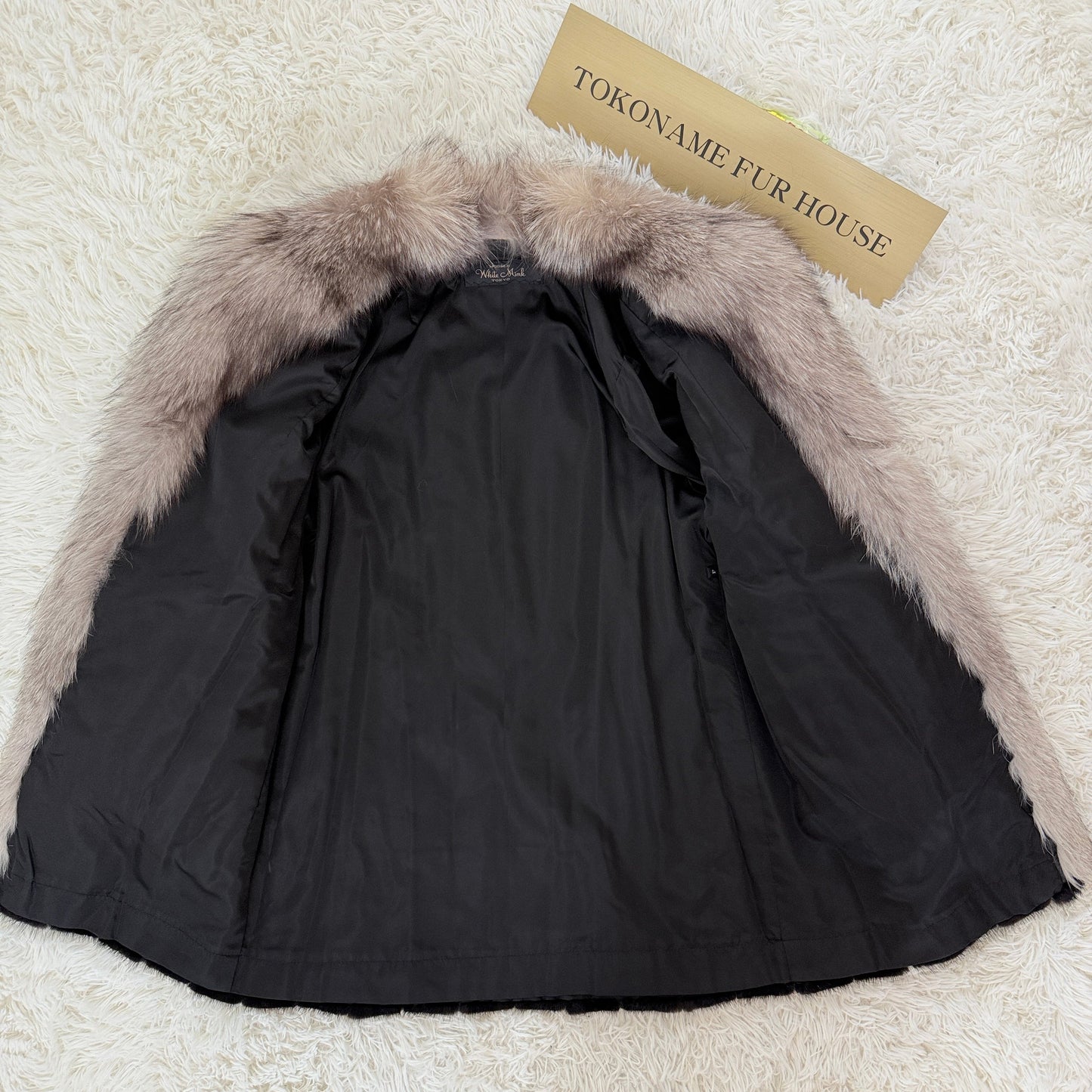 Mink and Silver Fox Fur Coat Vintage Fur Japan