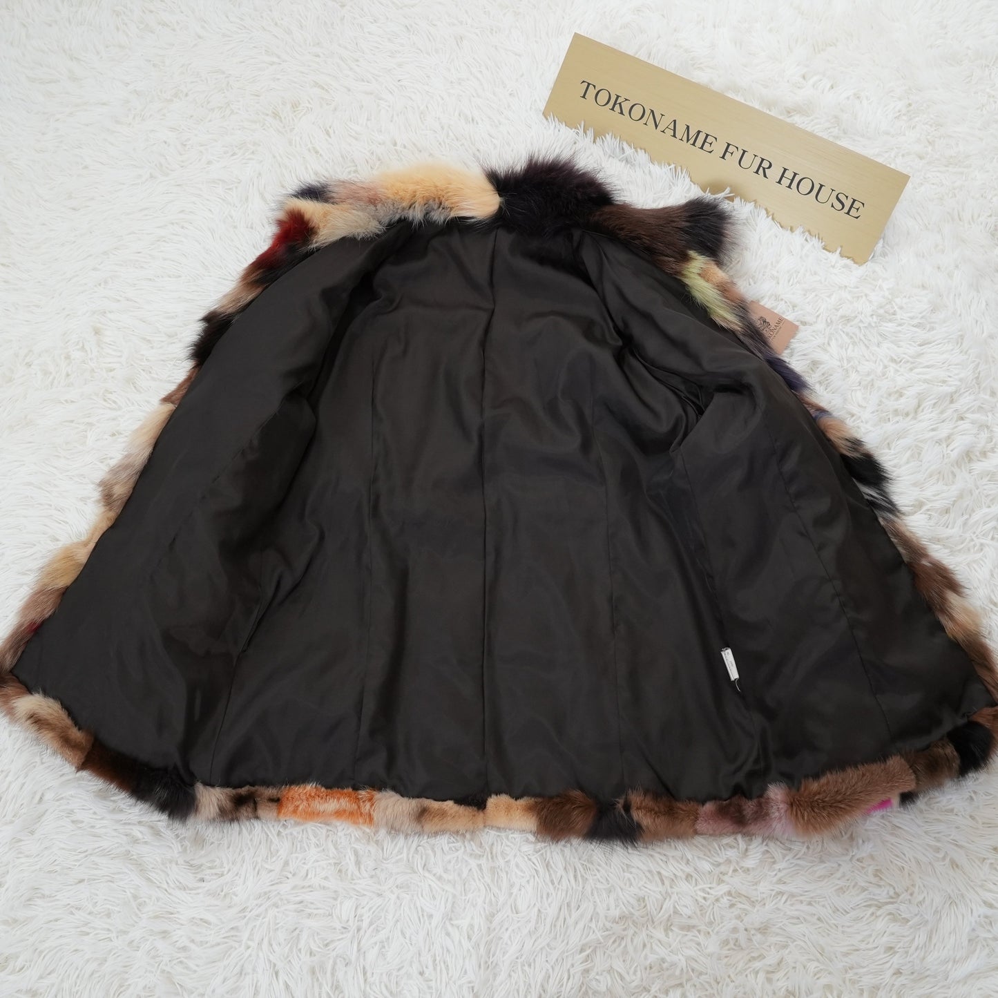 Blue Fox  Multi Color Coat Vintage Fur Japan