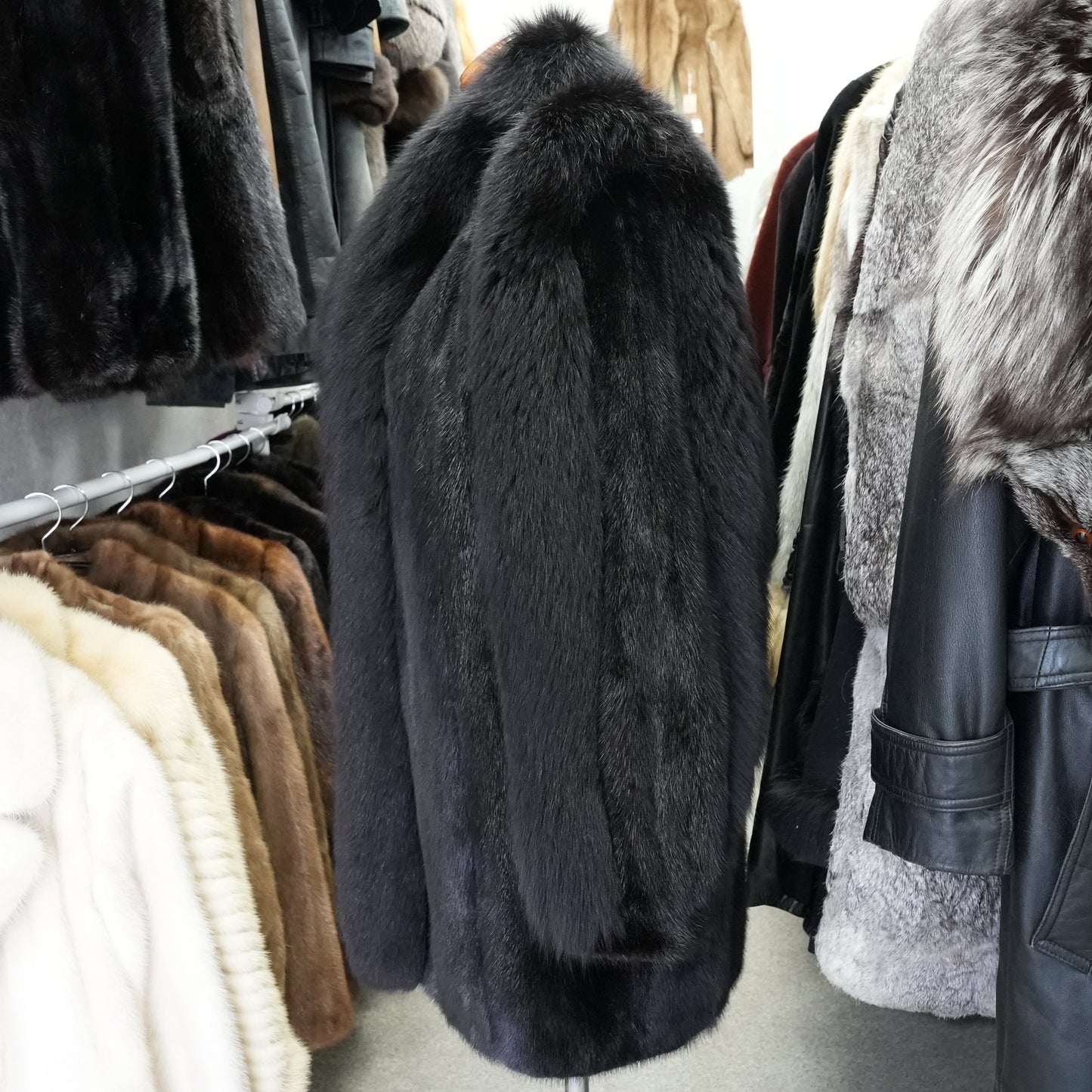 SAGA MINK & Fox Design Coat - Genuine Vintage Fur From Japan