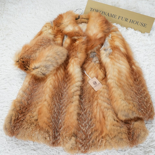 Red Fox Fur Coat EMBA - Genuine Vintage Fur From Japan