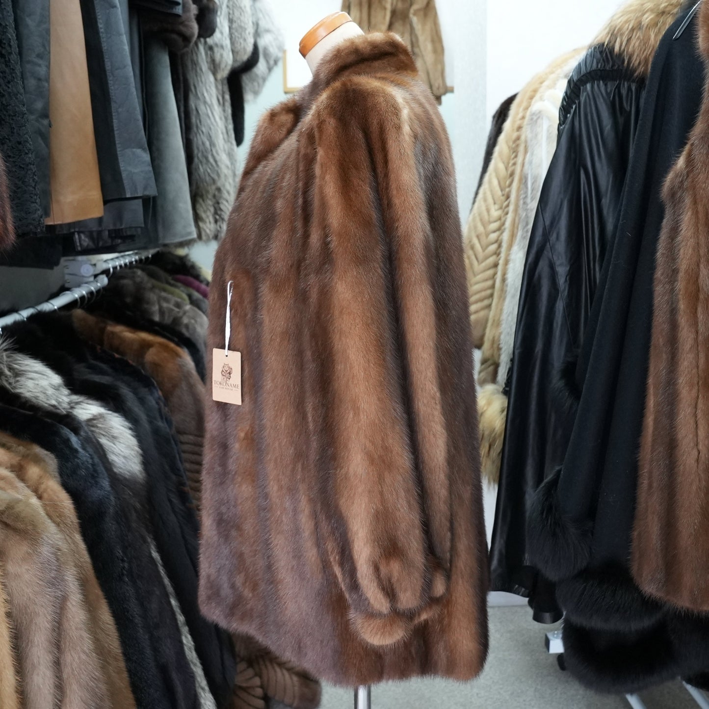 Demi Buff Mink Jacket SAGA MINK - Genuine Vintage Fur From Japan