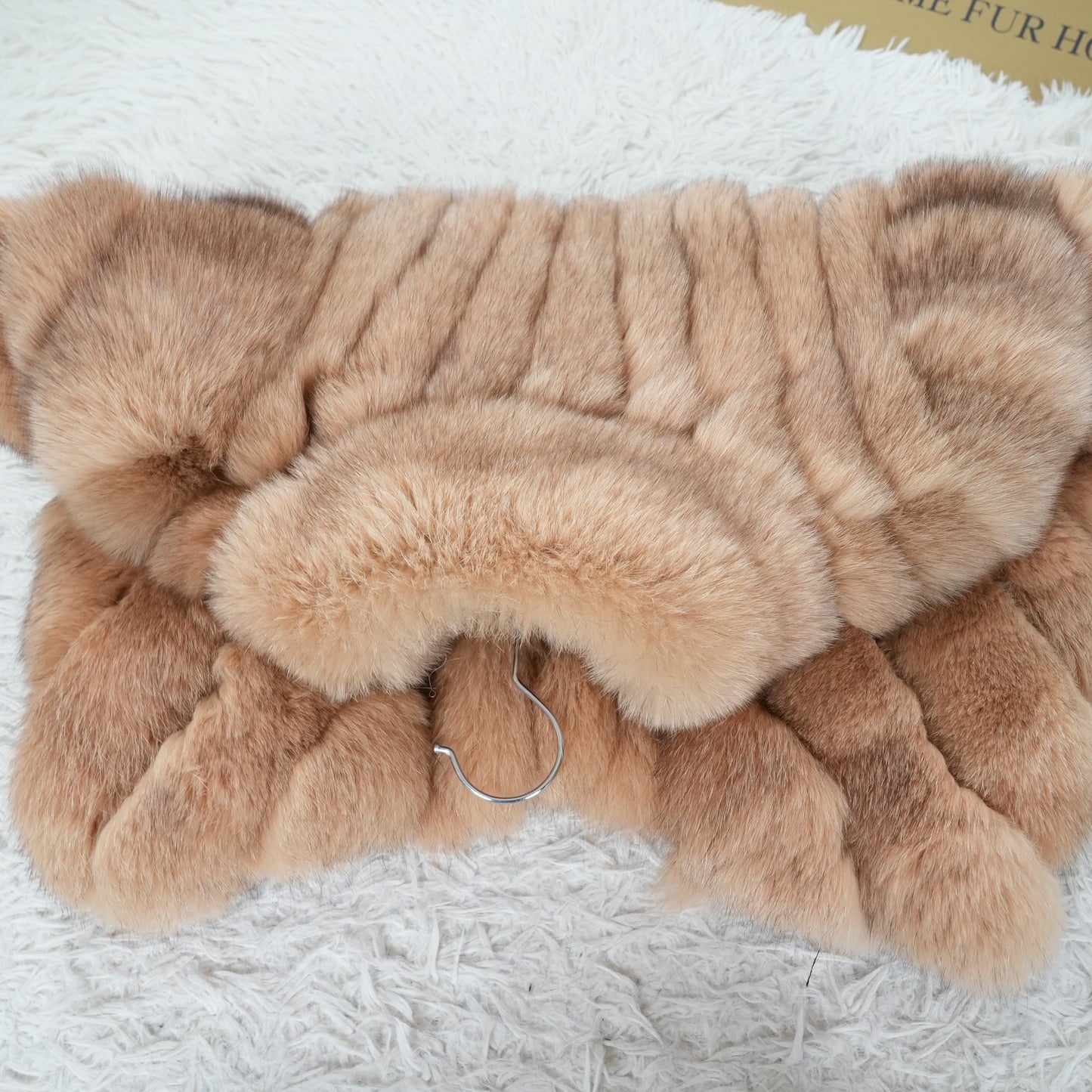 Beige Dyed Fox Fur Coat - Genuine Vintage Fur From Japan