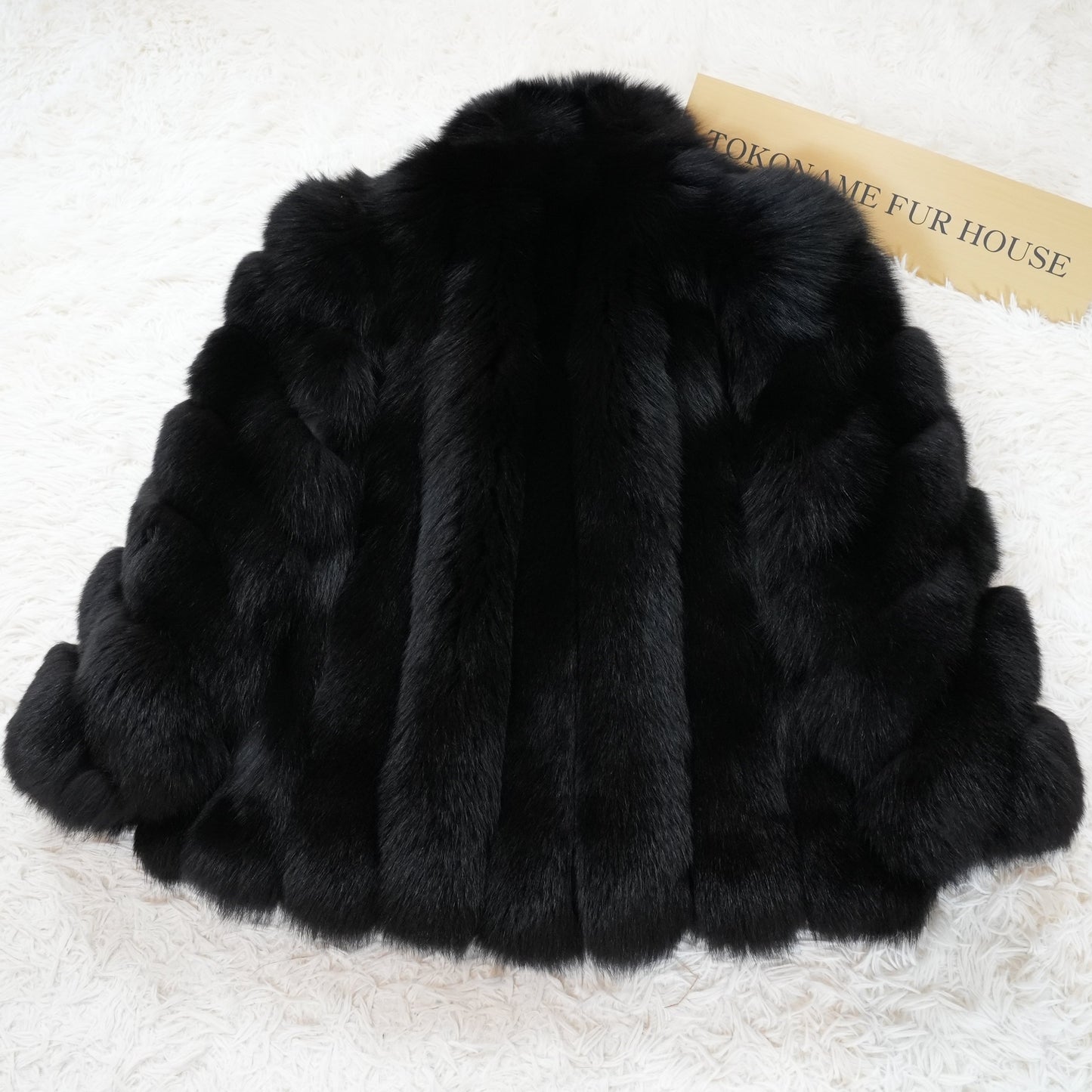 SAGA ROYAL FOX Black Dyed Belle Vison - Genuine Vintage Fur From Japan