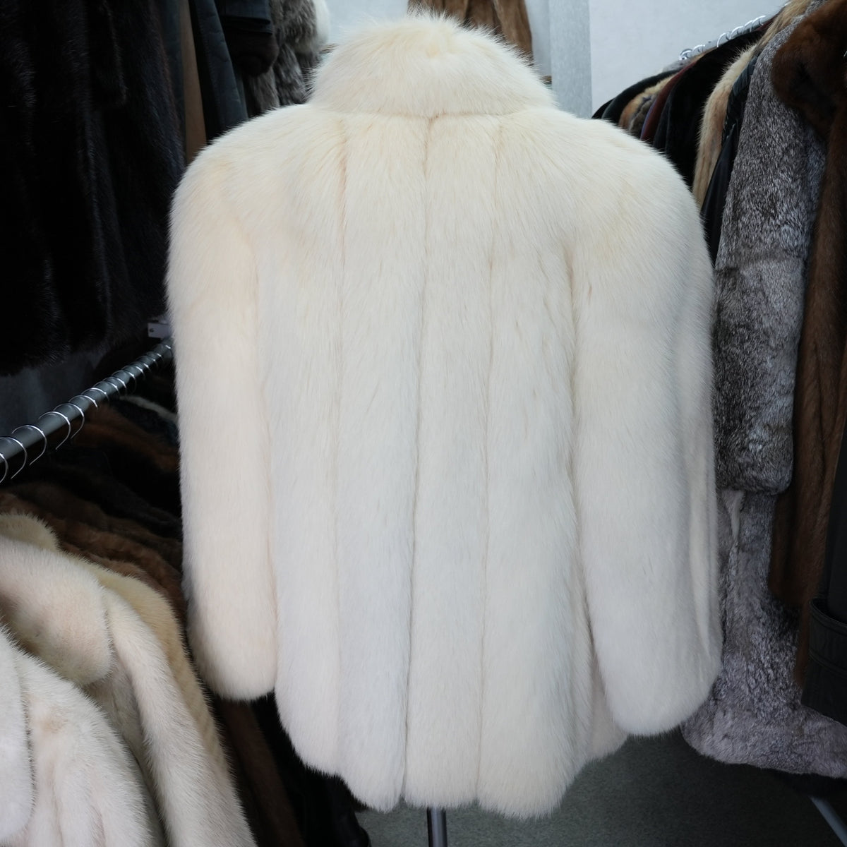 Shadow Fox Fur Coat Soft and Fluffy - Genuine Vintage Fur From Japan