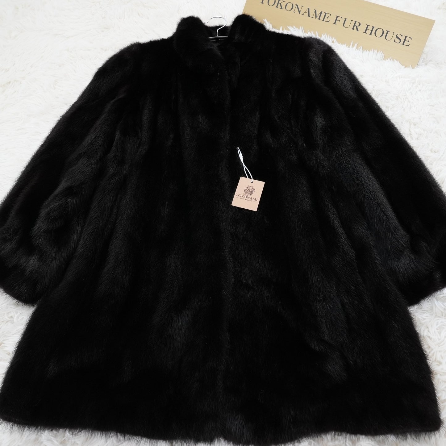 Dark Mink Coat Genuine Vintage Fur Japan