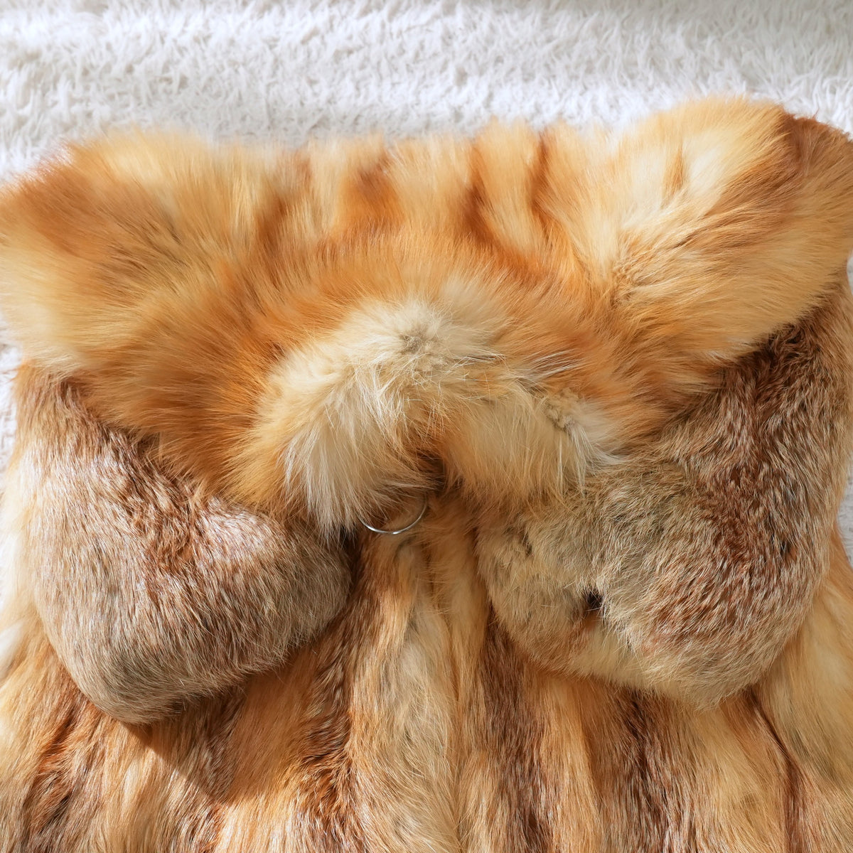 Red Fox Fur Long Coat L fur - Genuine Vintage Fur From Japan
