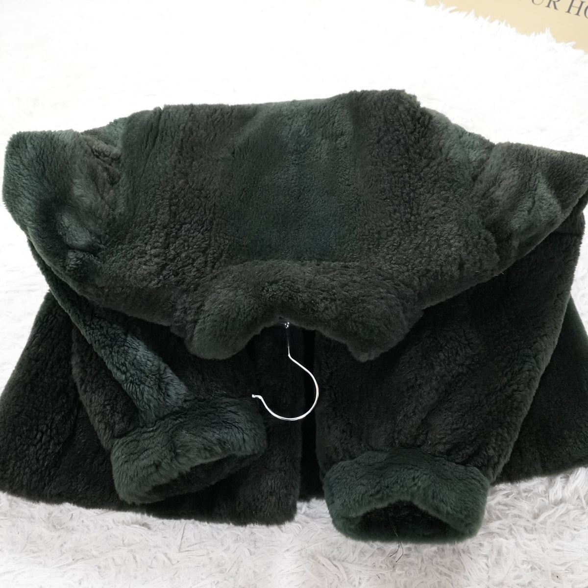 Nutria Fur Coat Green Dyed EMBA - Genuine Vintage Fur From Japan