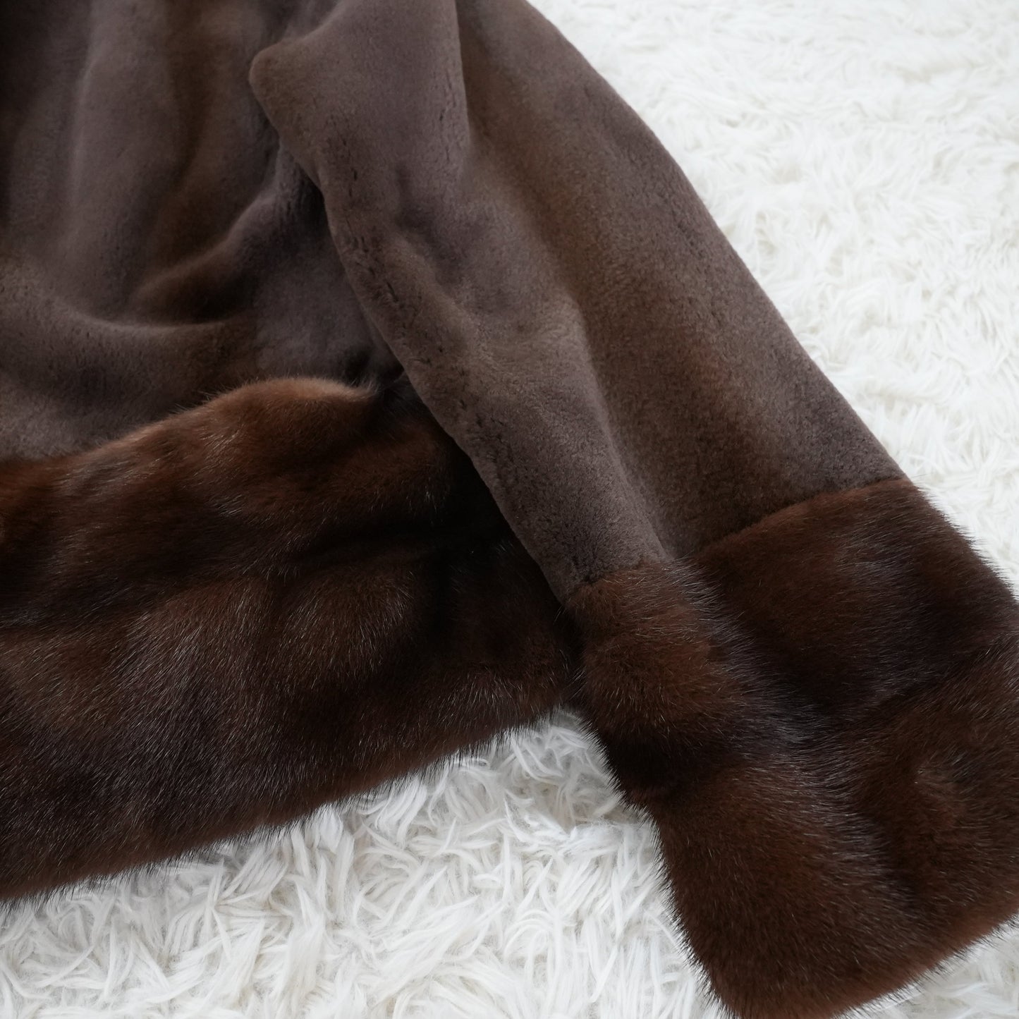 Shaved Mink and Mink Fur Trim Jacket GRES PARIS SAGAMINK - Genuine Vintage Fur From Japan