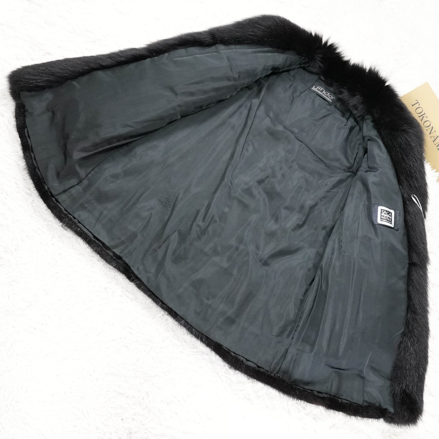 SAGA MINK & Fox Design Coat - Genuine Vintage Fur From Japan