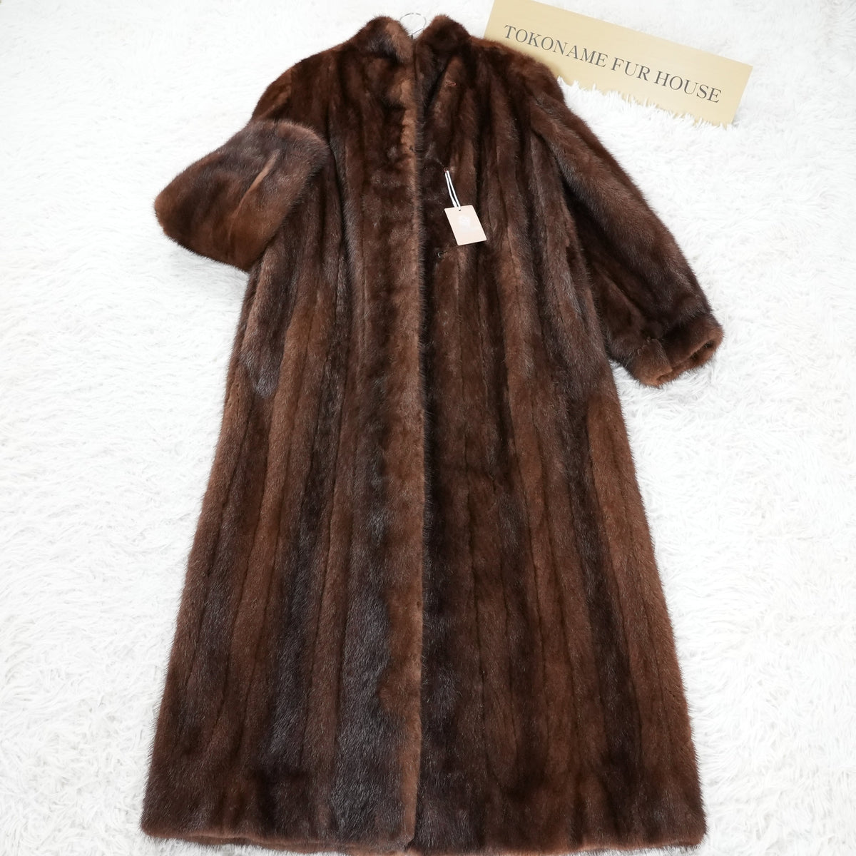 Dark Mink Very Long Coat - Genuine Vintage Fur From Japan