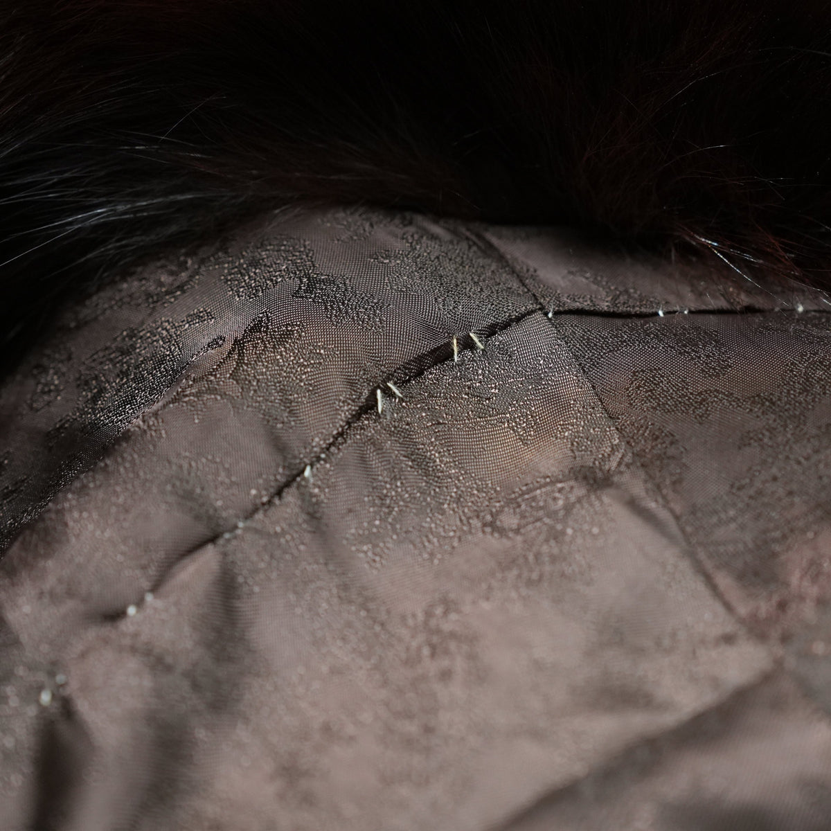 Dark Brown Dyed Fox Fur Coat Soft and Fluffy - Genuine Vintage Fur From Japan
