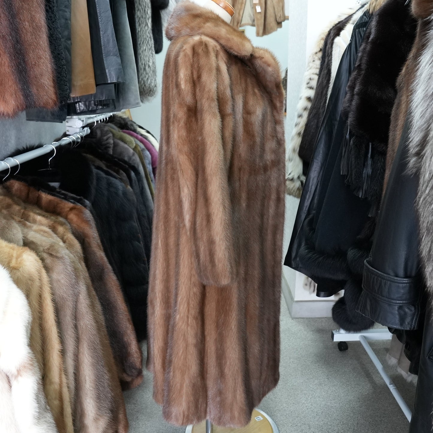 Demi Buff Mink Long Coat EMBA - Genuine Vintage Fur From Japan