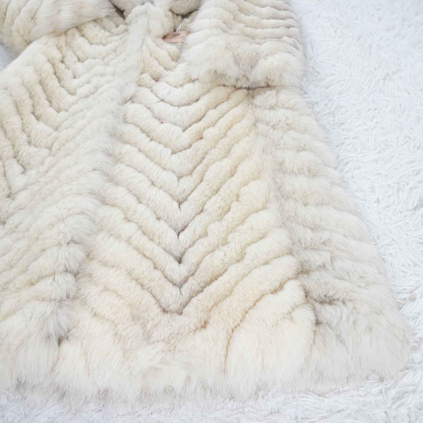 Blue Fox Long Coat - Genuine Vintage Fur From Japan
