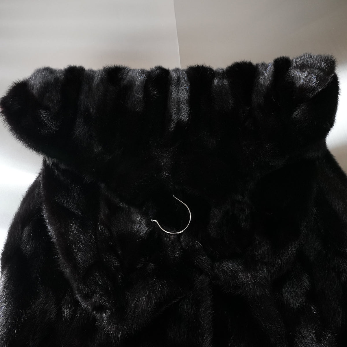 SAGA MINK Fur Long Coat Stripe Design - Genuine Vintage Fur From Japan