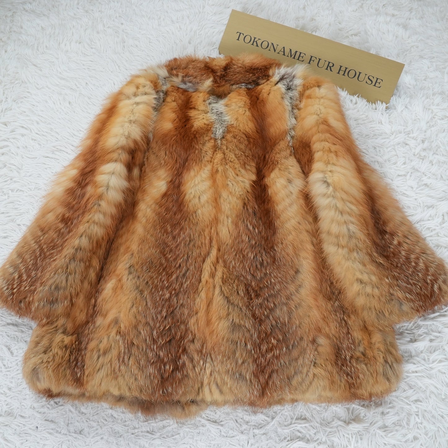 Red Fox Fur Coat EMBA - Genuine Vintage Fur From Japan