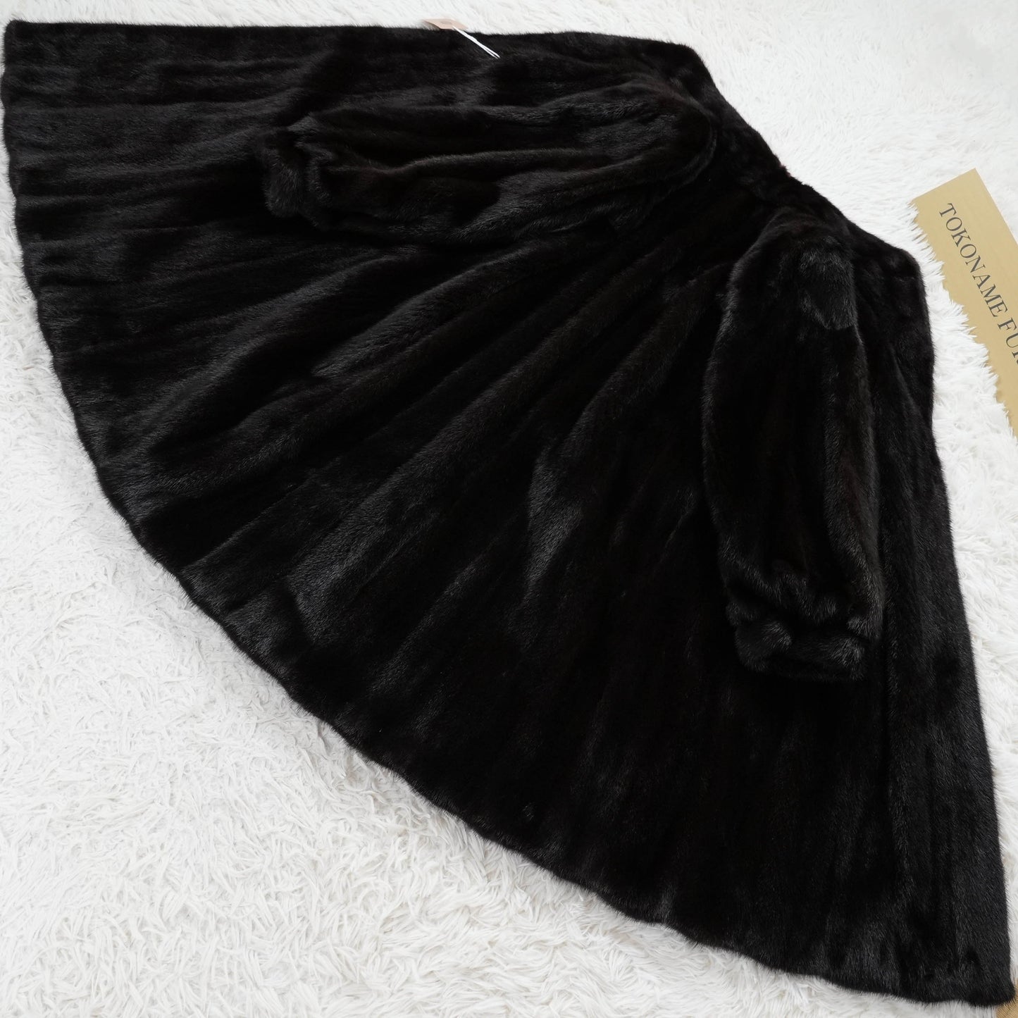 Dark Mink Fur Coat Flare Hem - Genuine Vintage Fur From Japan