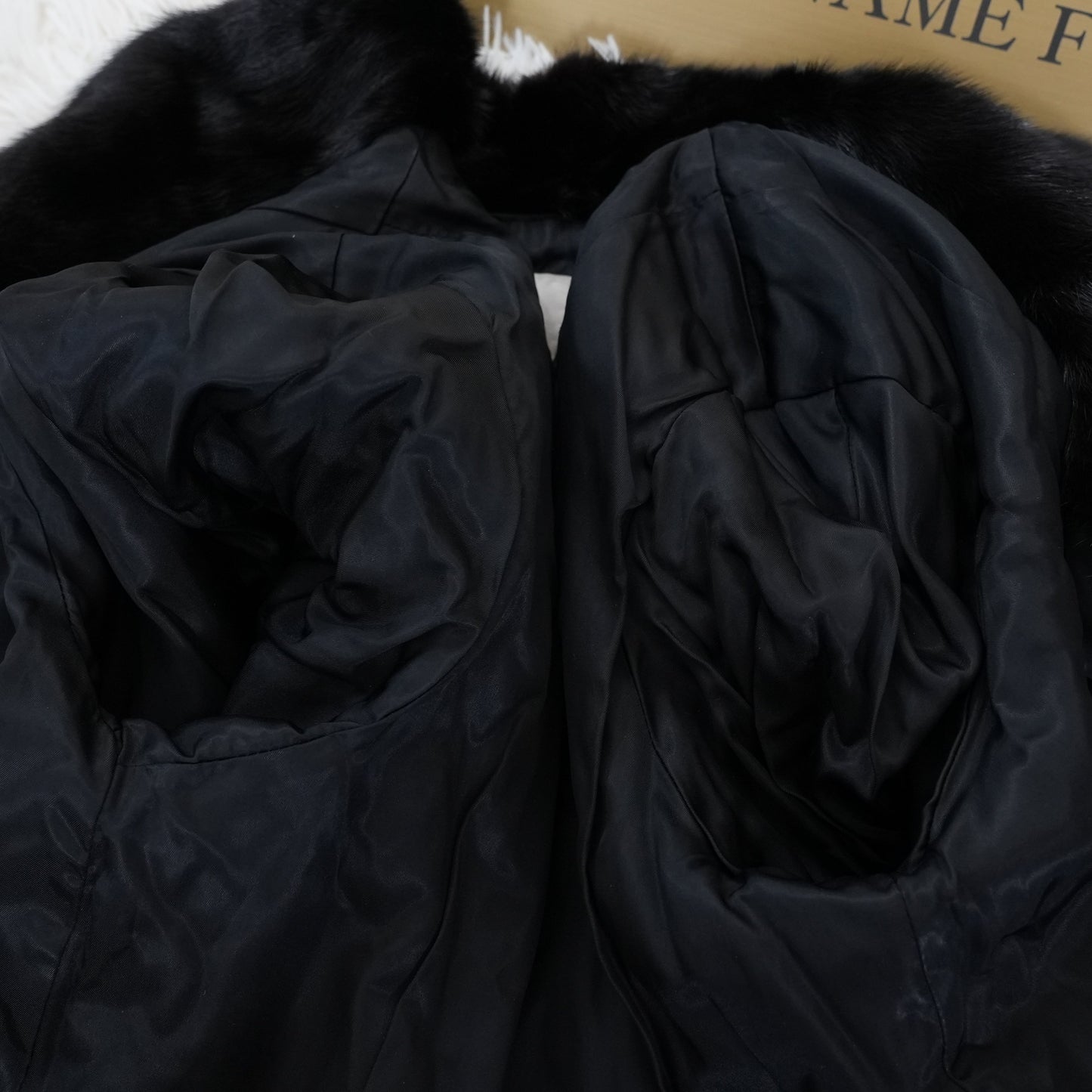 Dark Mink Coat Genuine Vintage Fur Japan
