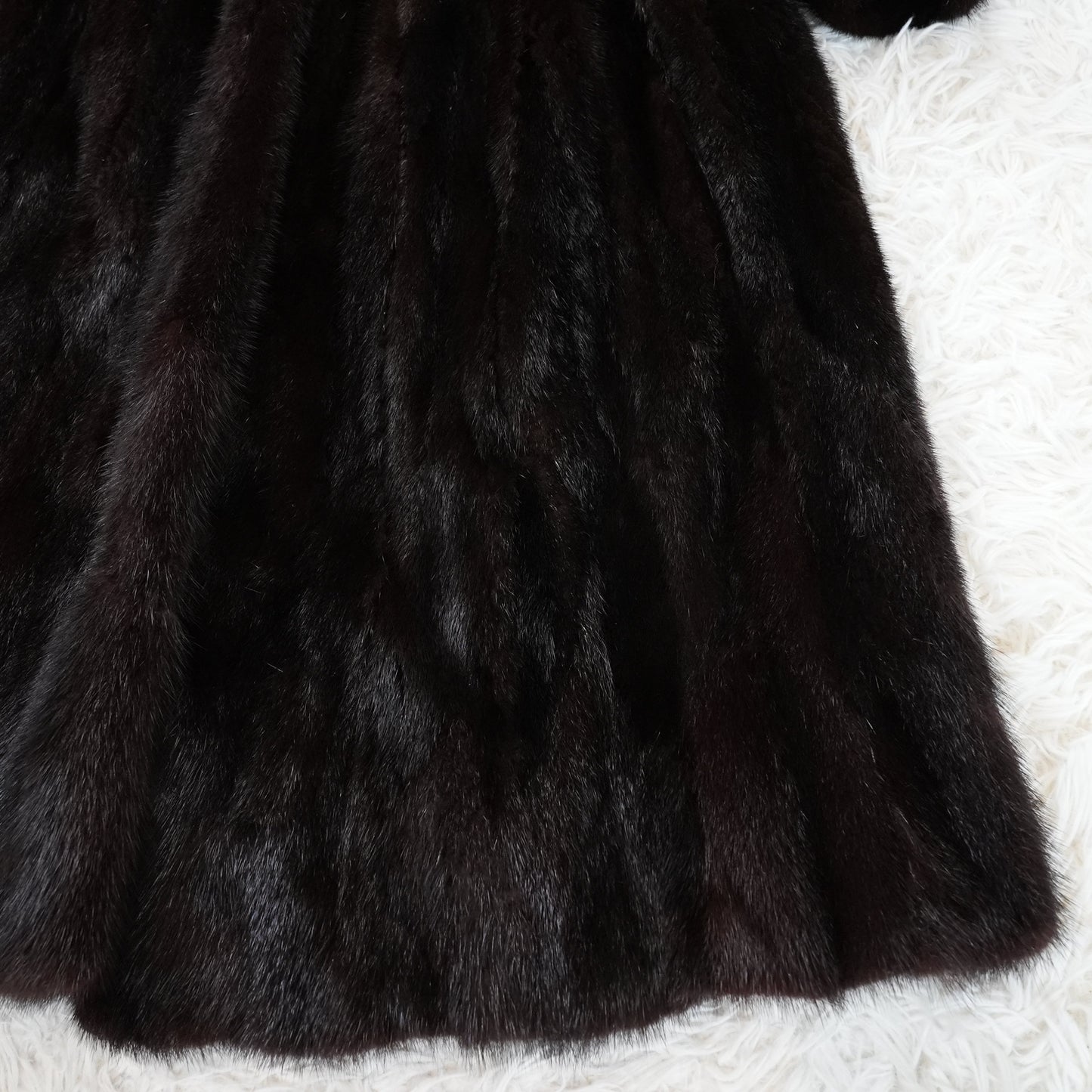 Dark Mink Long Coat - Genuine Vintage Fur From Japan