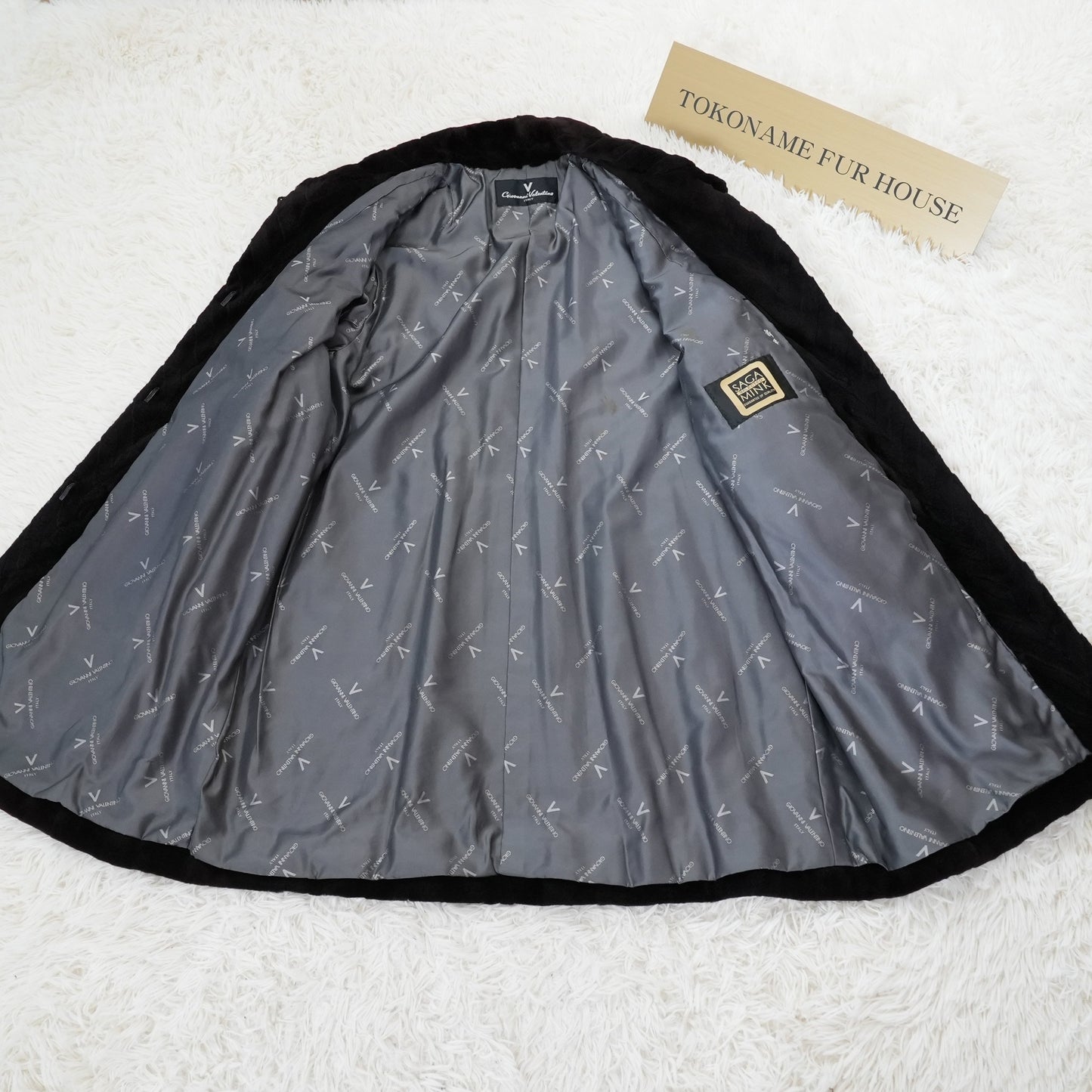 Shaved Mink Coat GIOVANNI VALENTINO - SAGA MINK Genuine Vintage Fur Japan