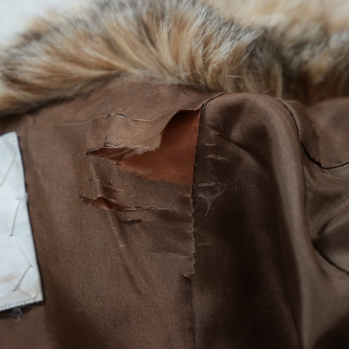 Lynx Fur Long Coat Roll Up Sleeve Calvin Klein - Genuine Vintage Fur From Japan