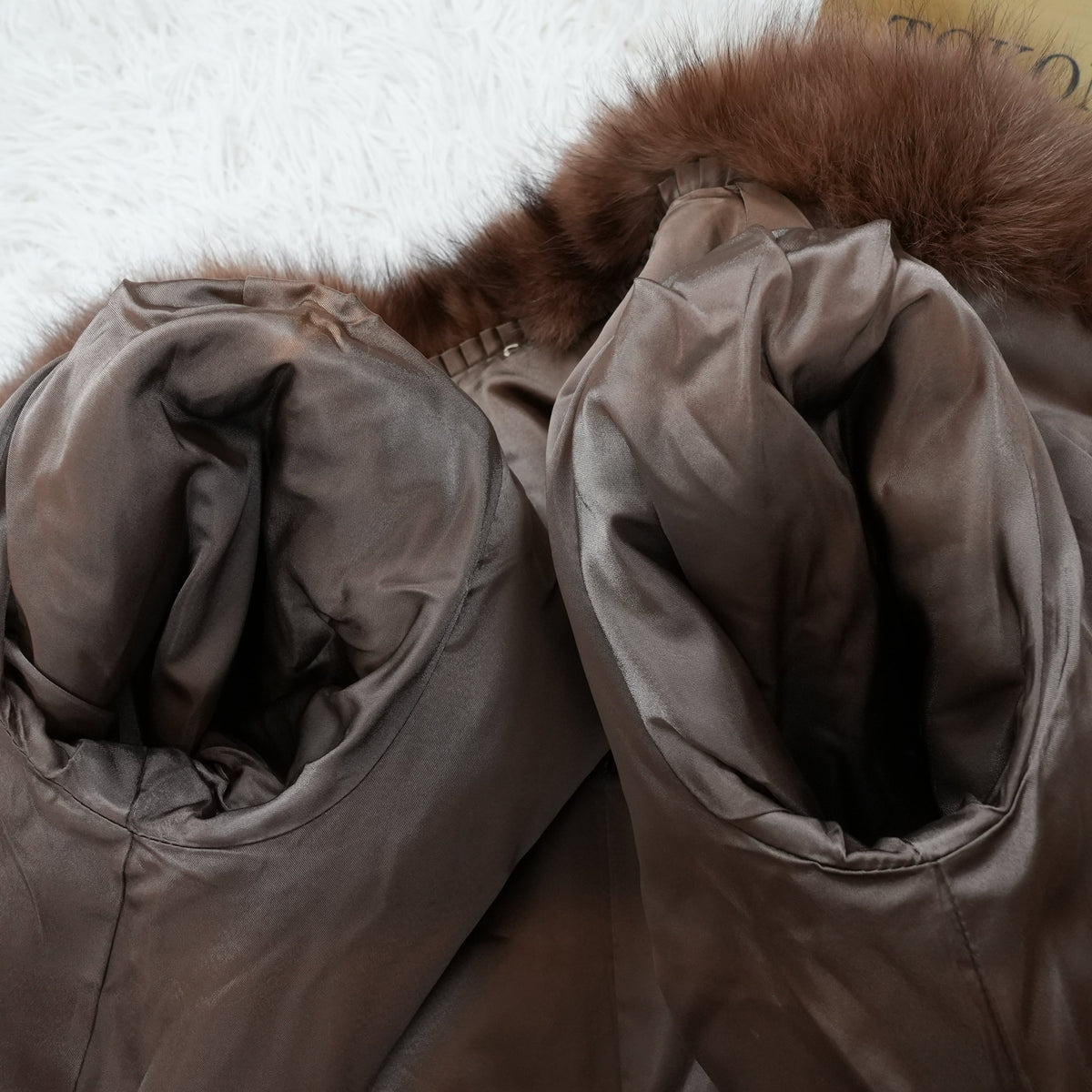 Brown Dyed Fox Fur Coat - Genuine Vintage Fur From Japan