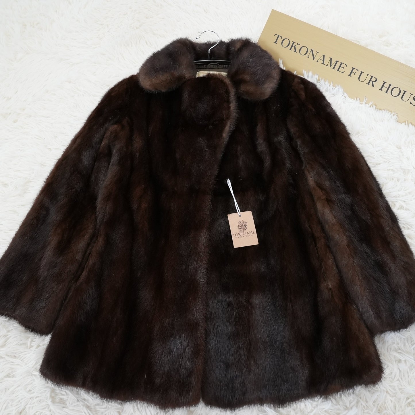 Dark Mink Jacket Genuine Vintage Fur Japan