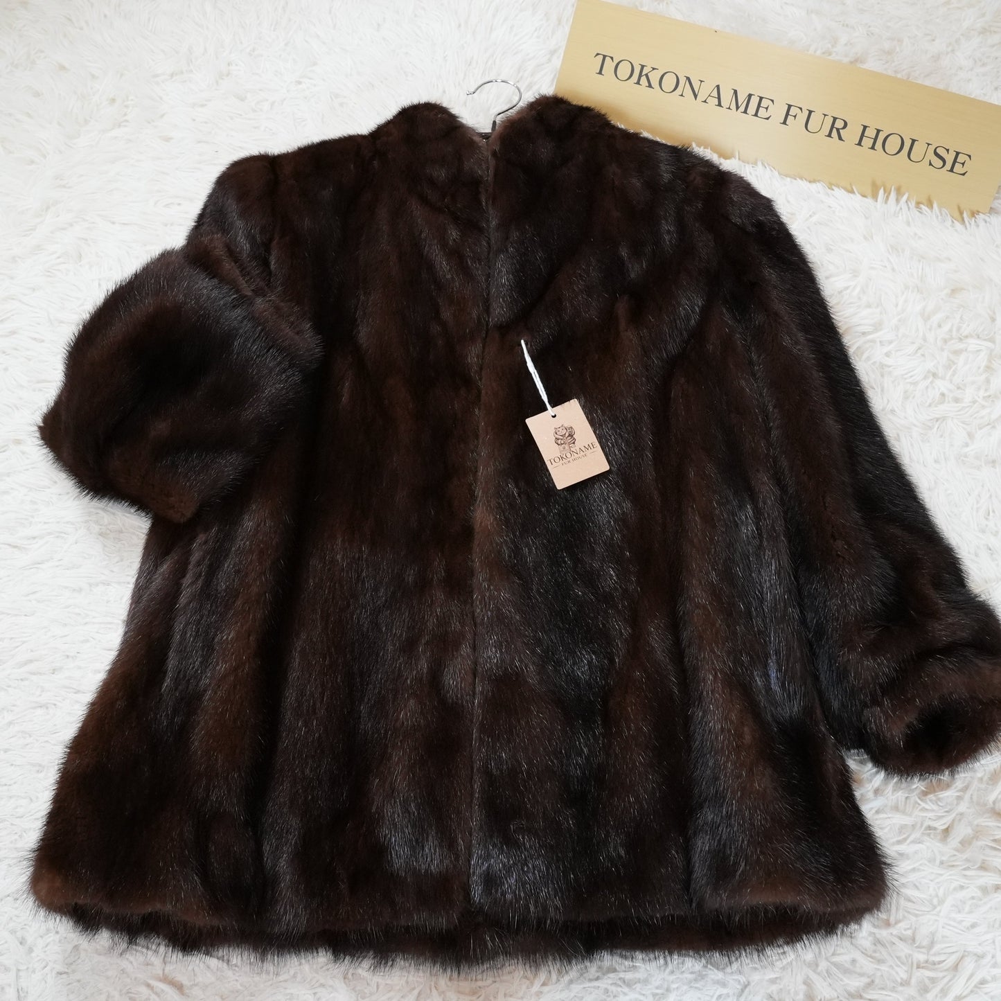 Dark Mink Jacket SAGA MINK - Genuine Vintage Fur From Japan