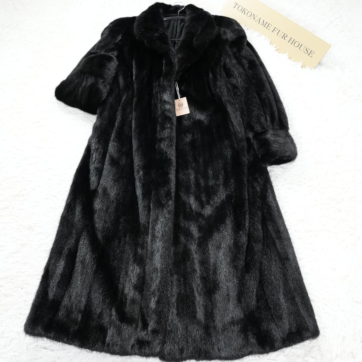 SAGA MINK Long Coat Soft and Glossy- Genuine Vintage Fur From Japan
