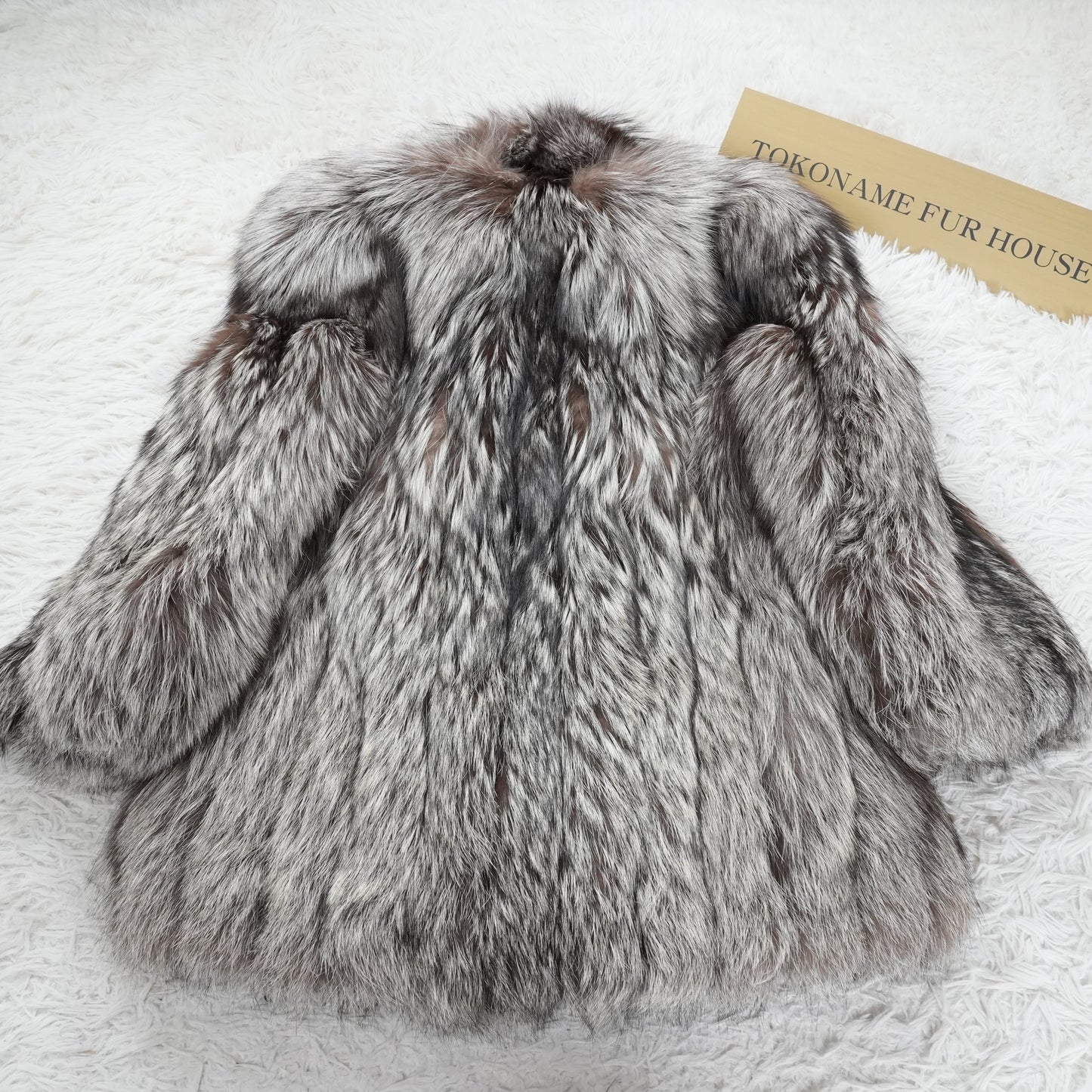 Silver Fox Fur Coat Soft and Fluffy - Genuine Vintage Fur From Japan