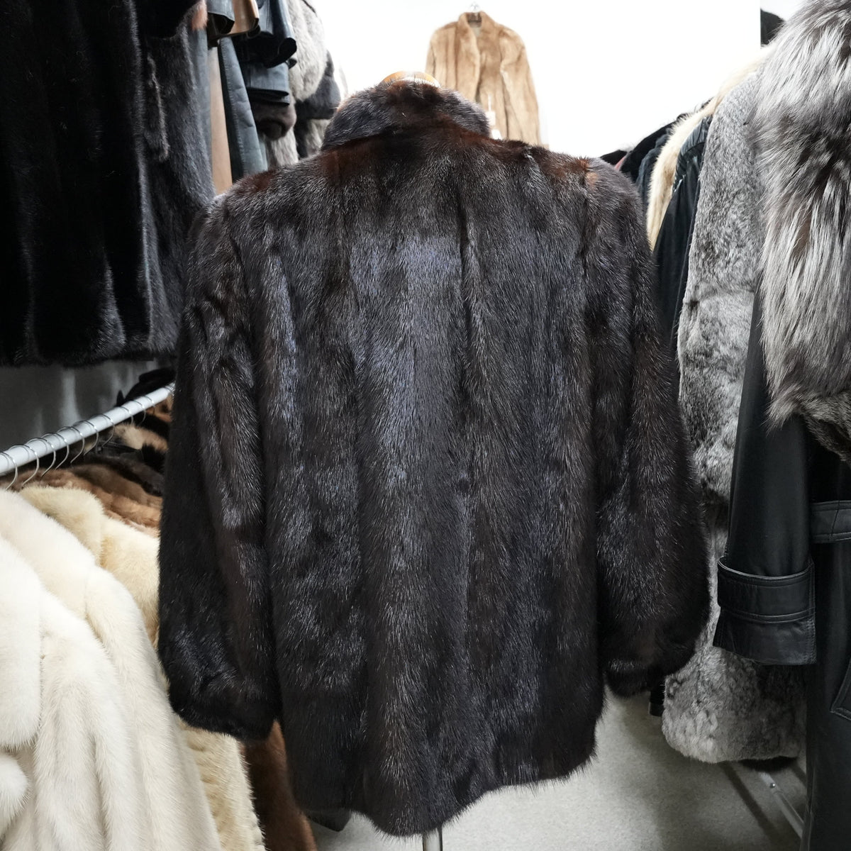 Dark Mink Fur Jacket - Genuine Vintage Fur From Japan