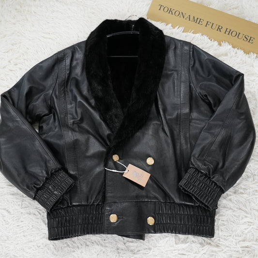 Unisex Reversible Mink and Leather Coat - Genuine Vintage Fur From Japan