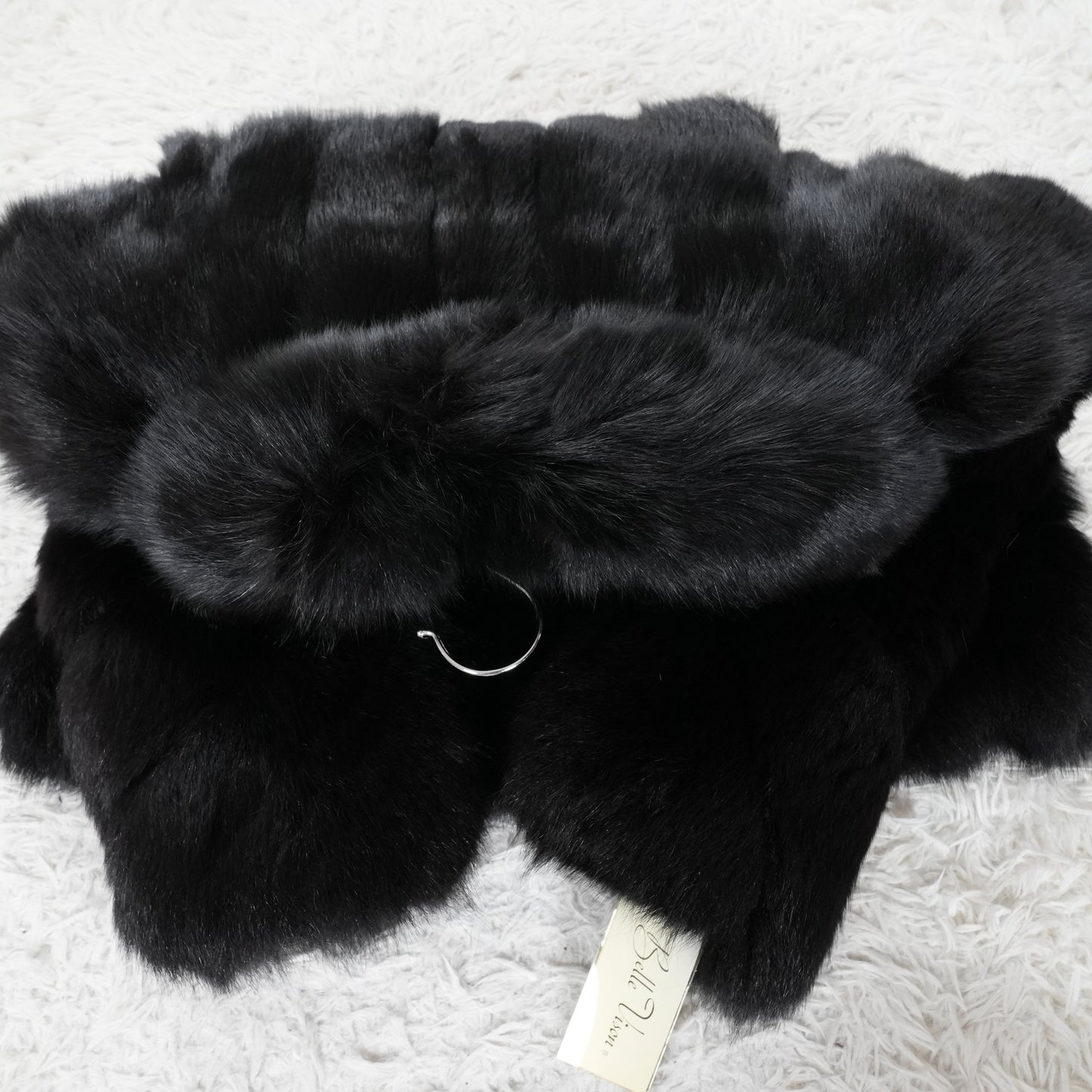 SAGA ROYAL FOX Black Dyed Coat - Genuine Vintage Fur From Japan