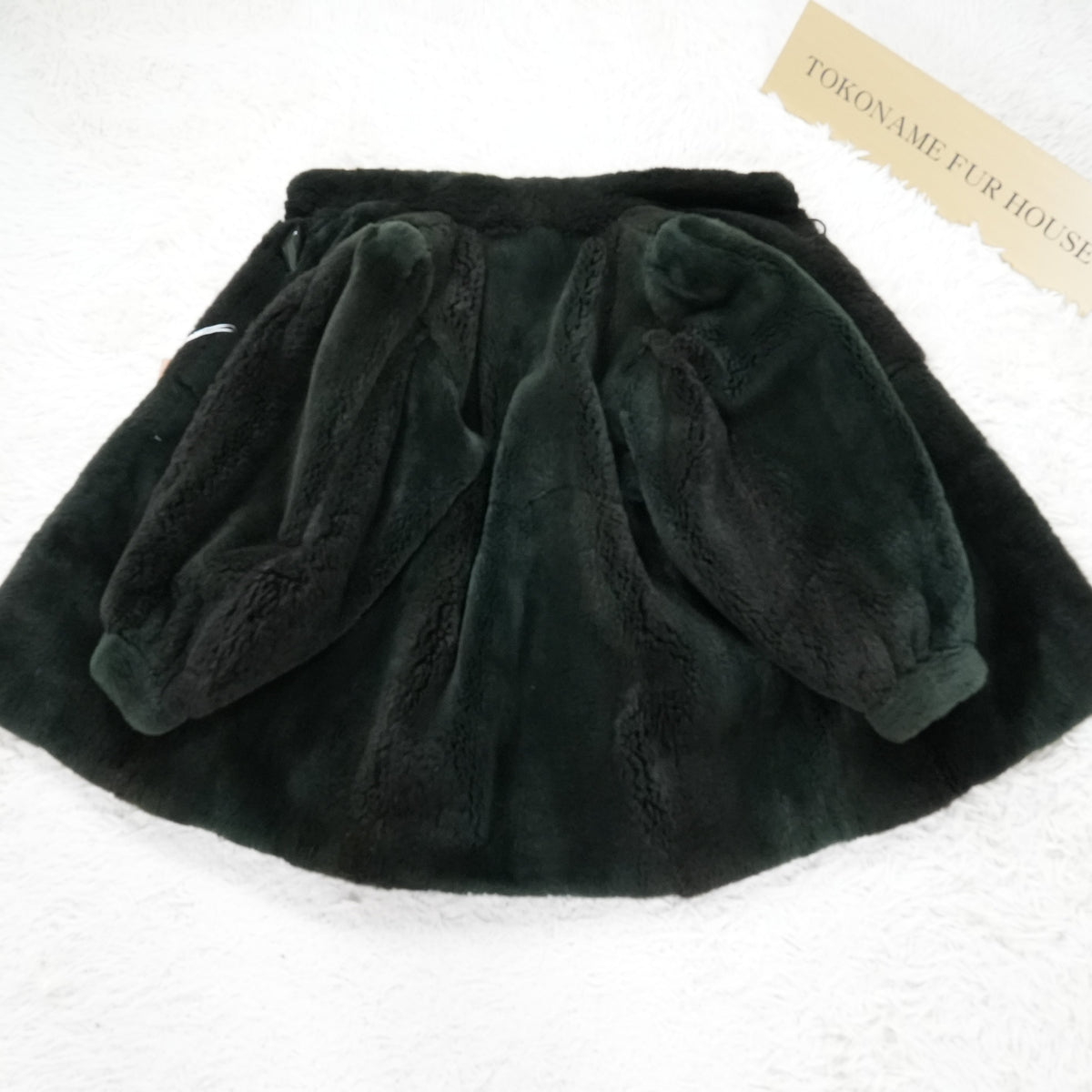 Nutria Fur Coat Green Dyed EMBA - Genuine Vintage Fur From Japan