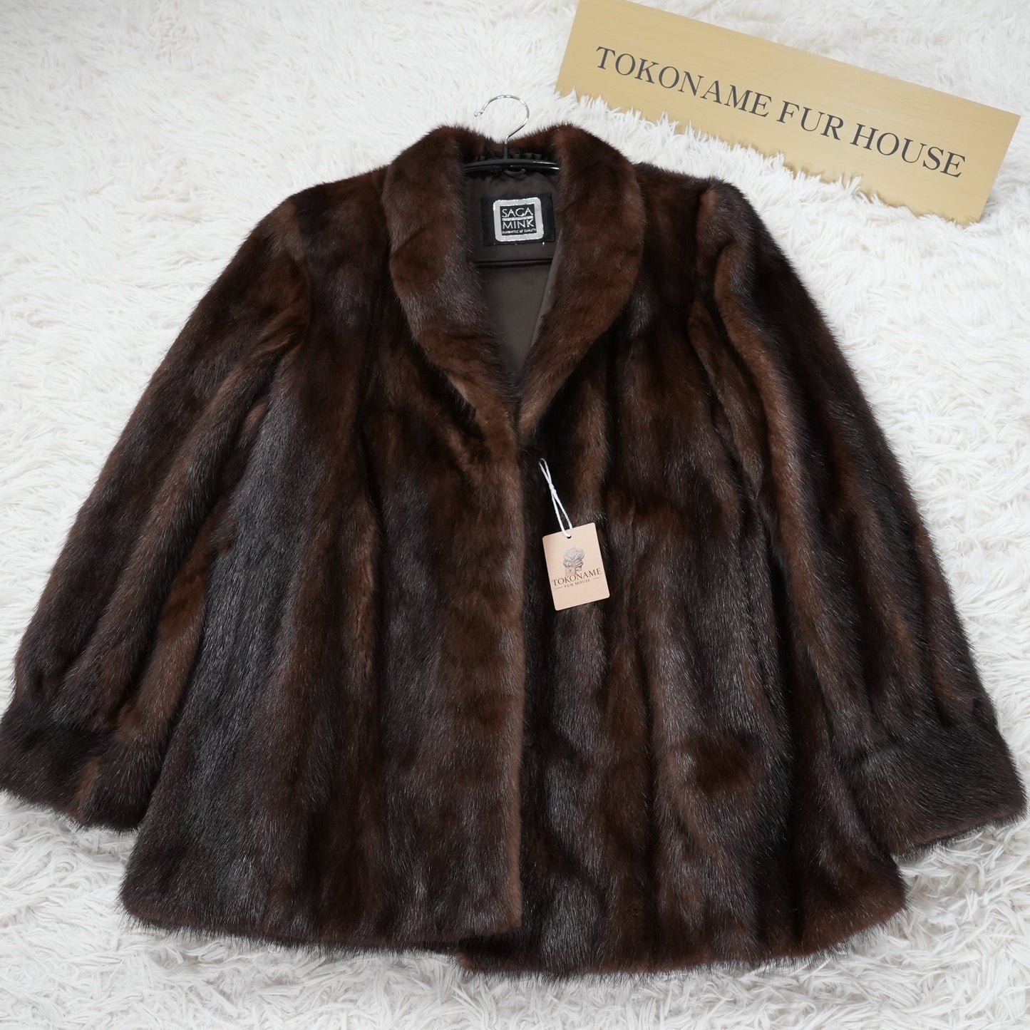 Dark Mink Jacket SAGA MINK - Genuine Vintage Fur From Japan