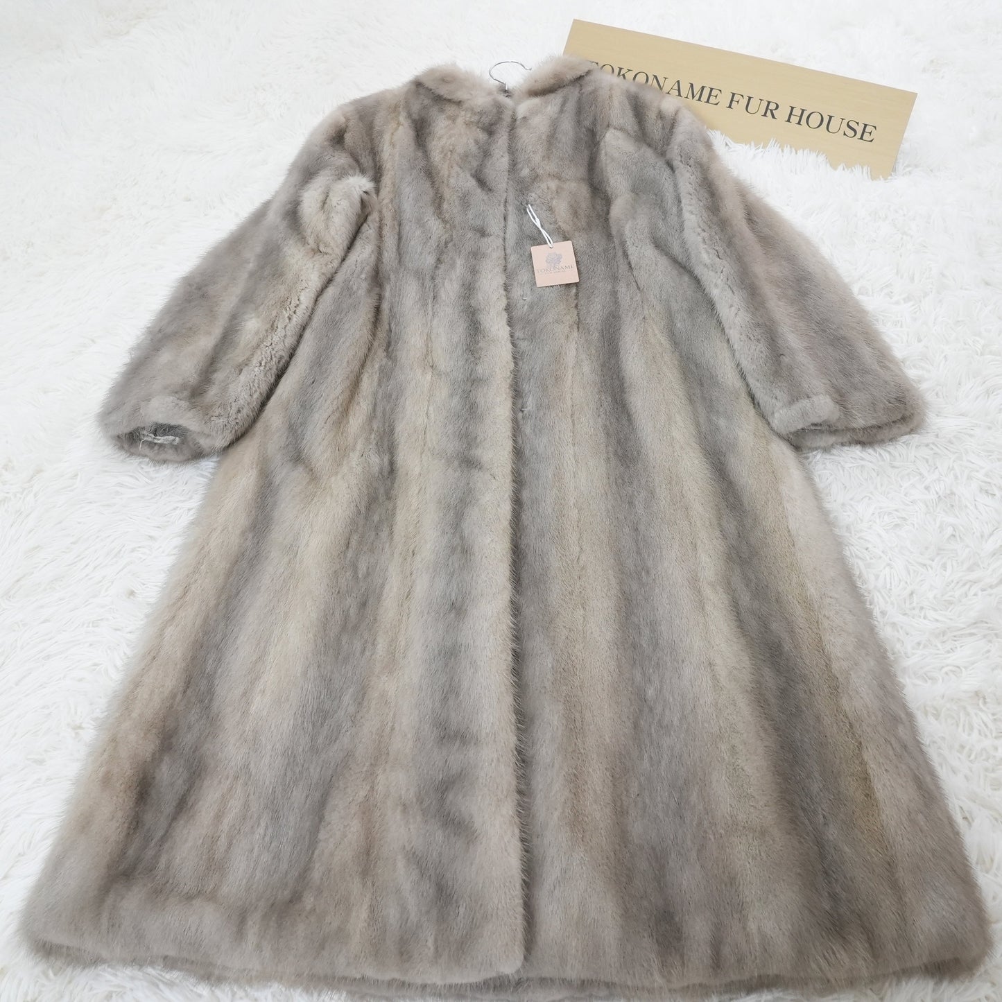 Sapphire Mink Long Coat Genuine Vintage Fur Japan