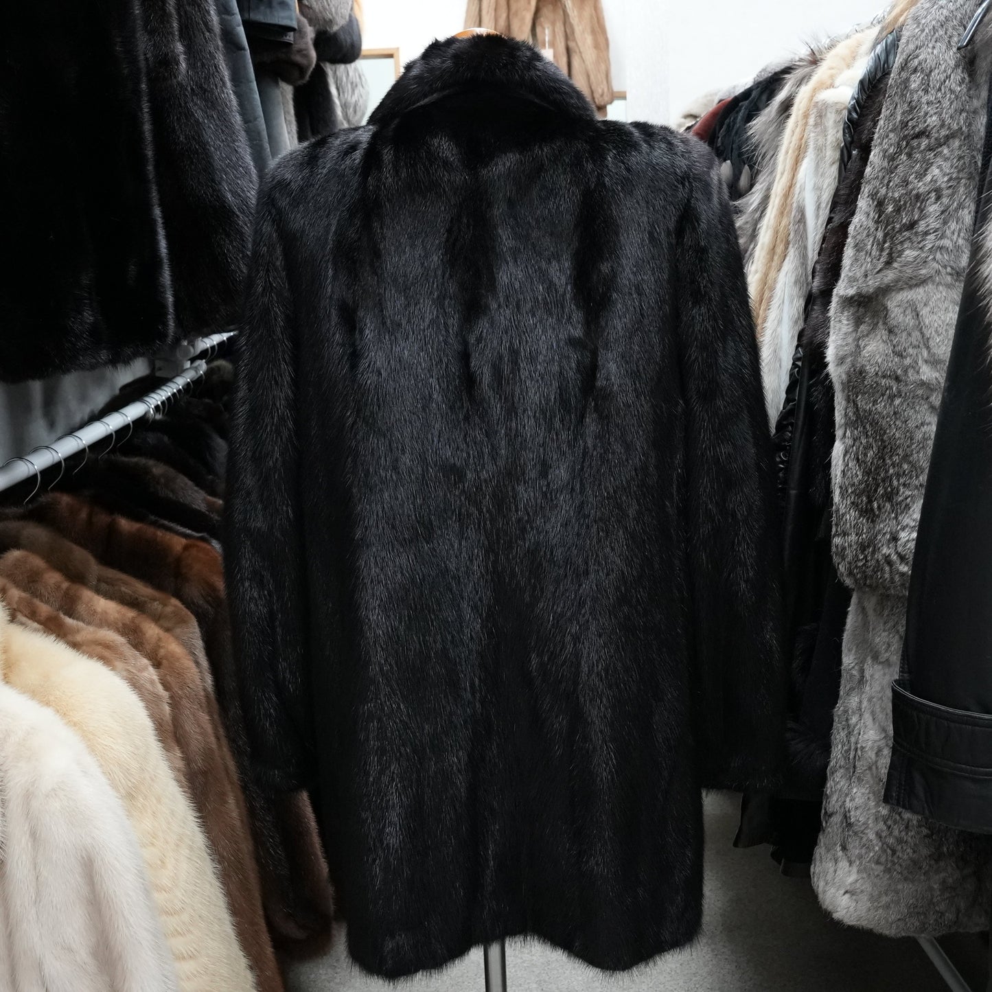 Black Mink Half Coat Malvoisie - Genuine Vintage Fur From Japan