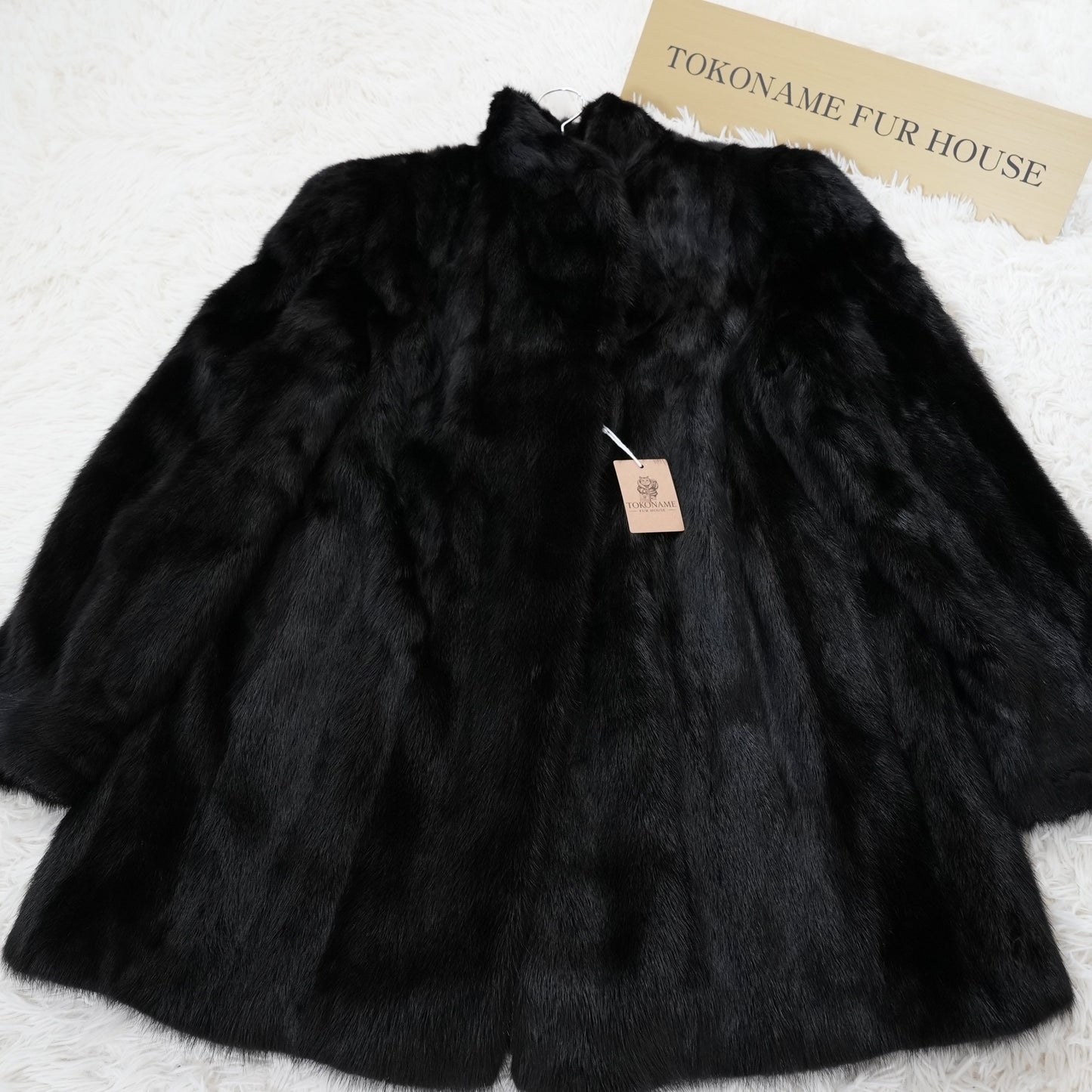 Dark Mink Coat Genuine Vintage Fur Japan