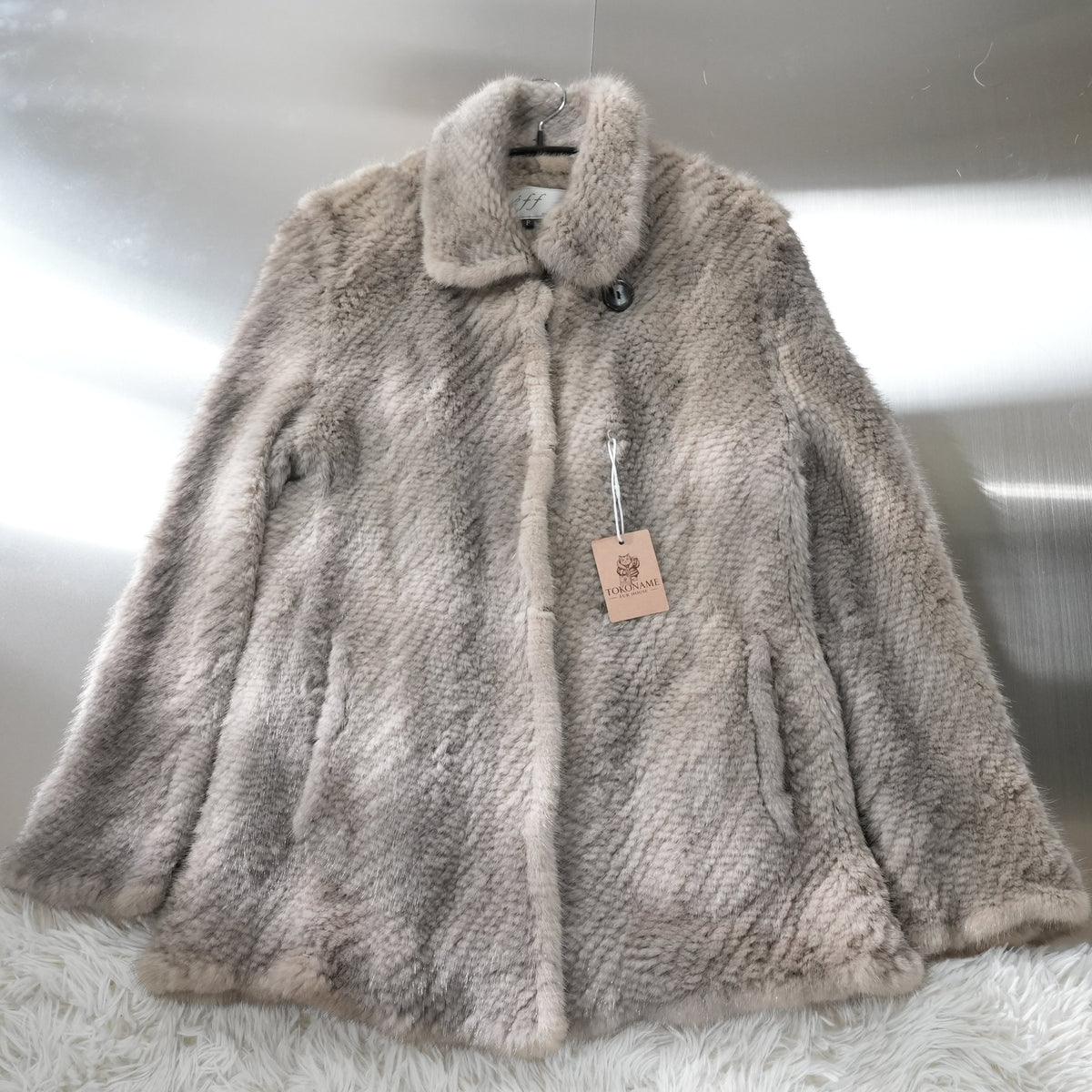 Sapphire Mink Fur yarn Jacket eff - Genuine Vintage Fur From Japan