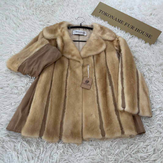 Pastel Mink Jacket Genuine Vintage Fur Japan