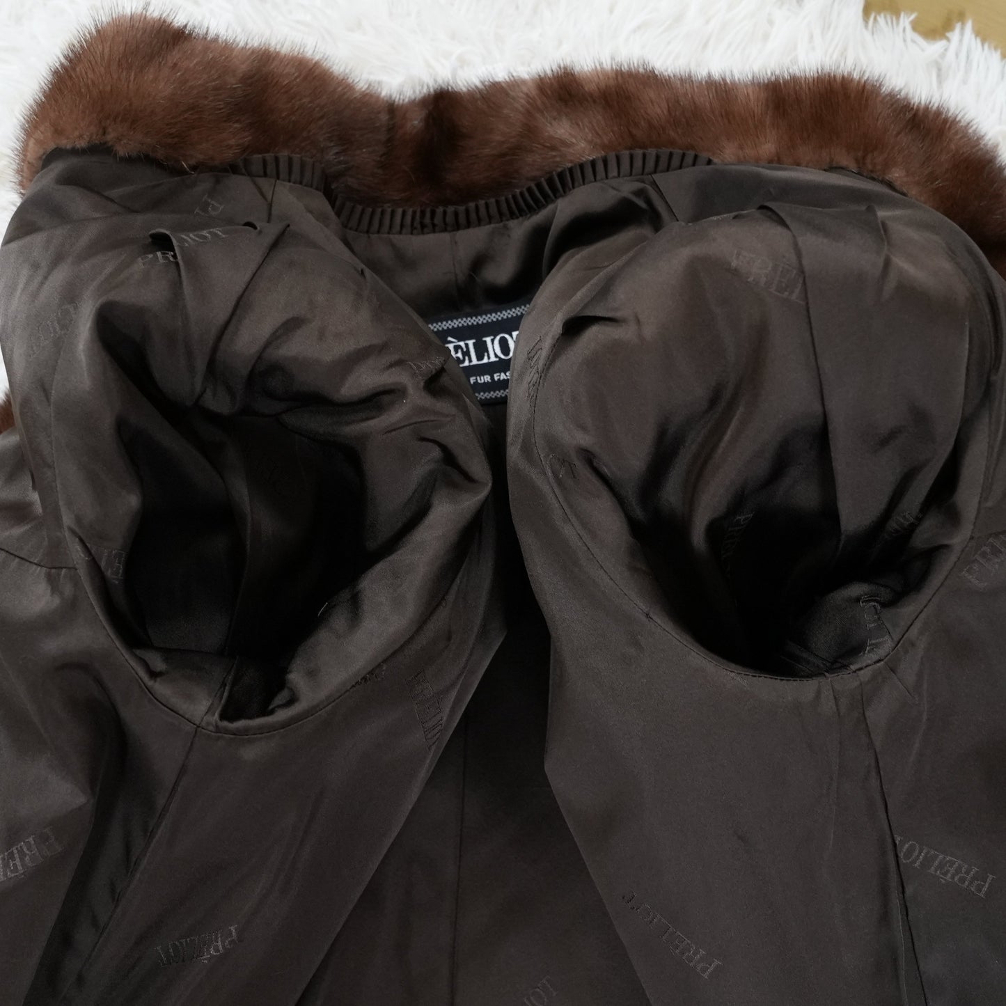 Demi Buff Mink Long Coat ZigZag Cutting - Genuine Vintage Fur From Japan