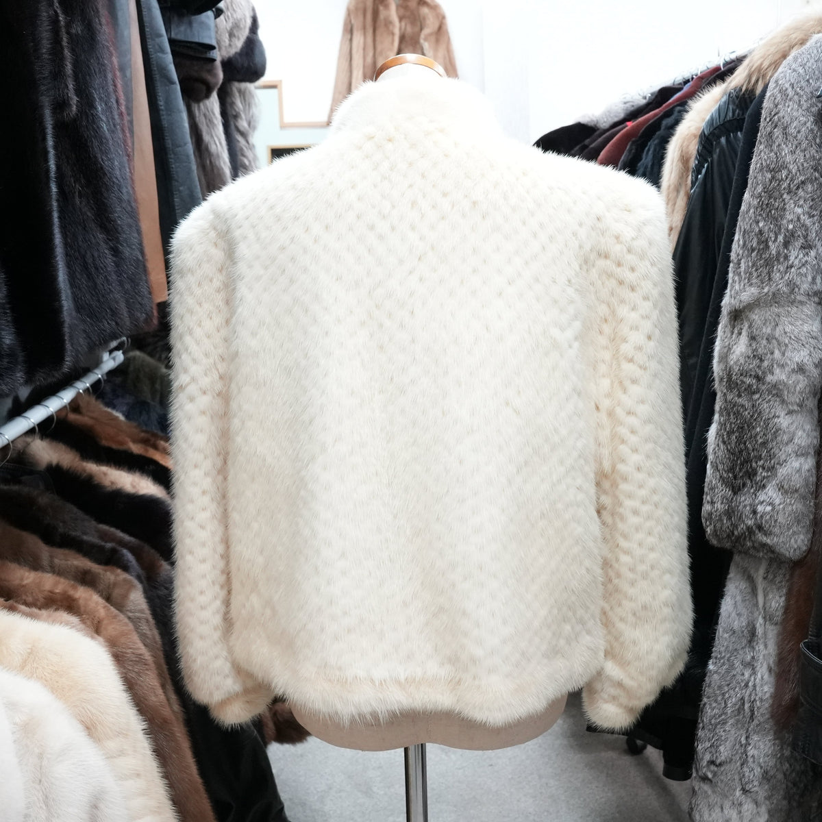 Pearl Mink Fru Jacket SAGA MINK - Genuine Vintage Fur From Japan