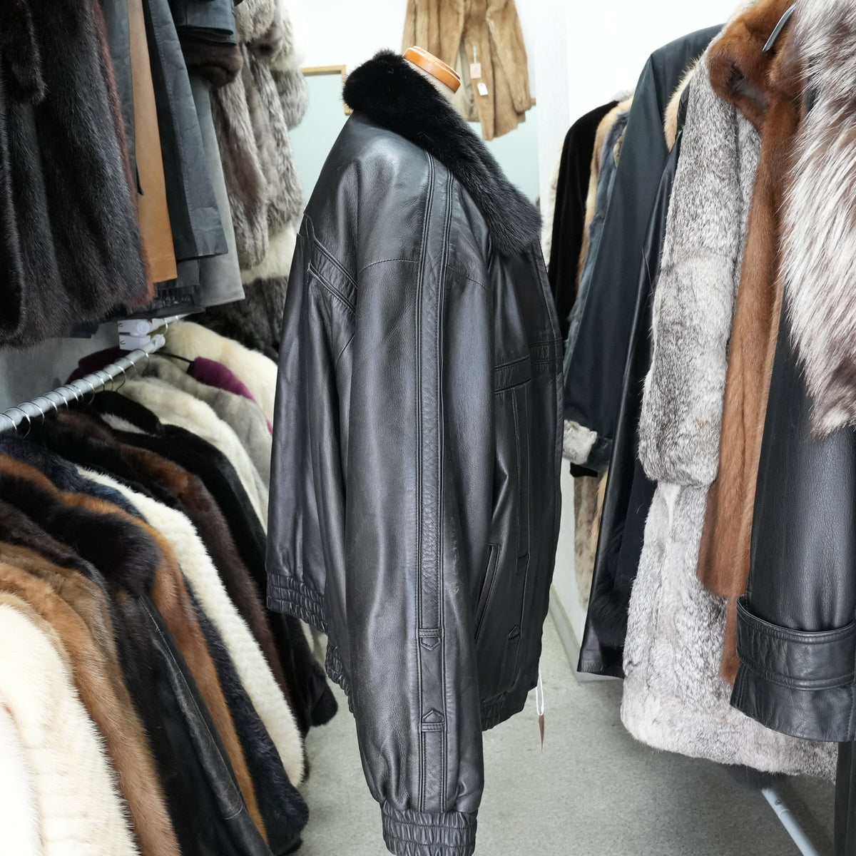 Mink and Leather Reversible Zip Up Jacket - Genuine Vintage Fur From Japan