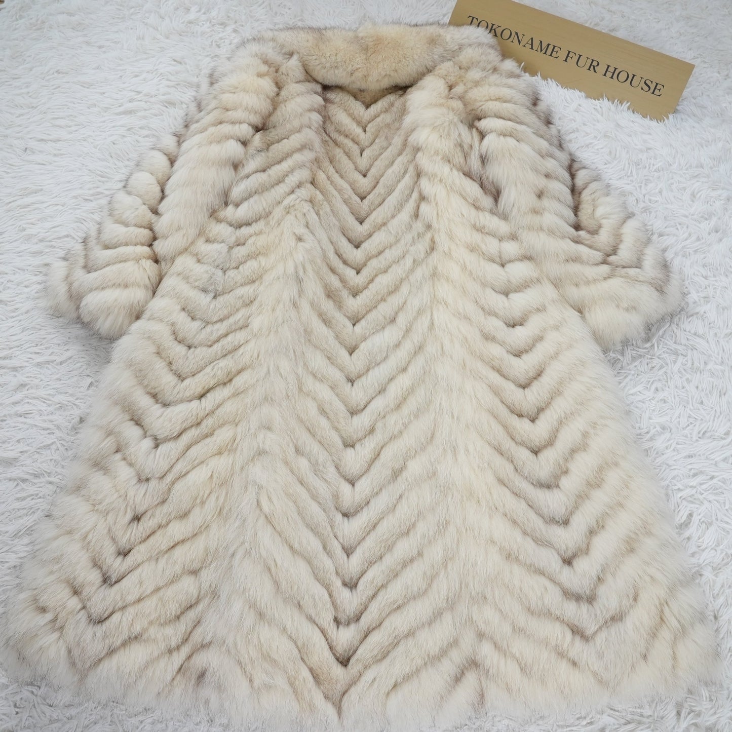 Blue Fox Long Coat - Genuine Vintage Fur From Japan