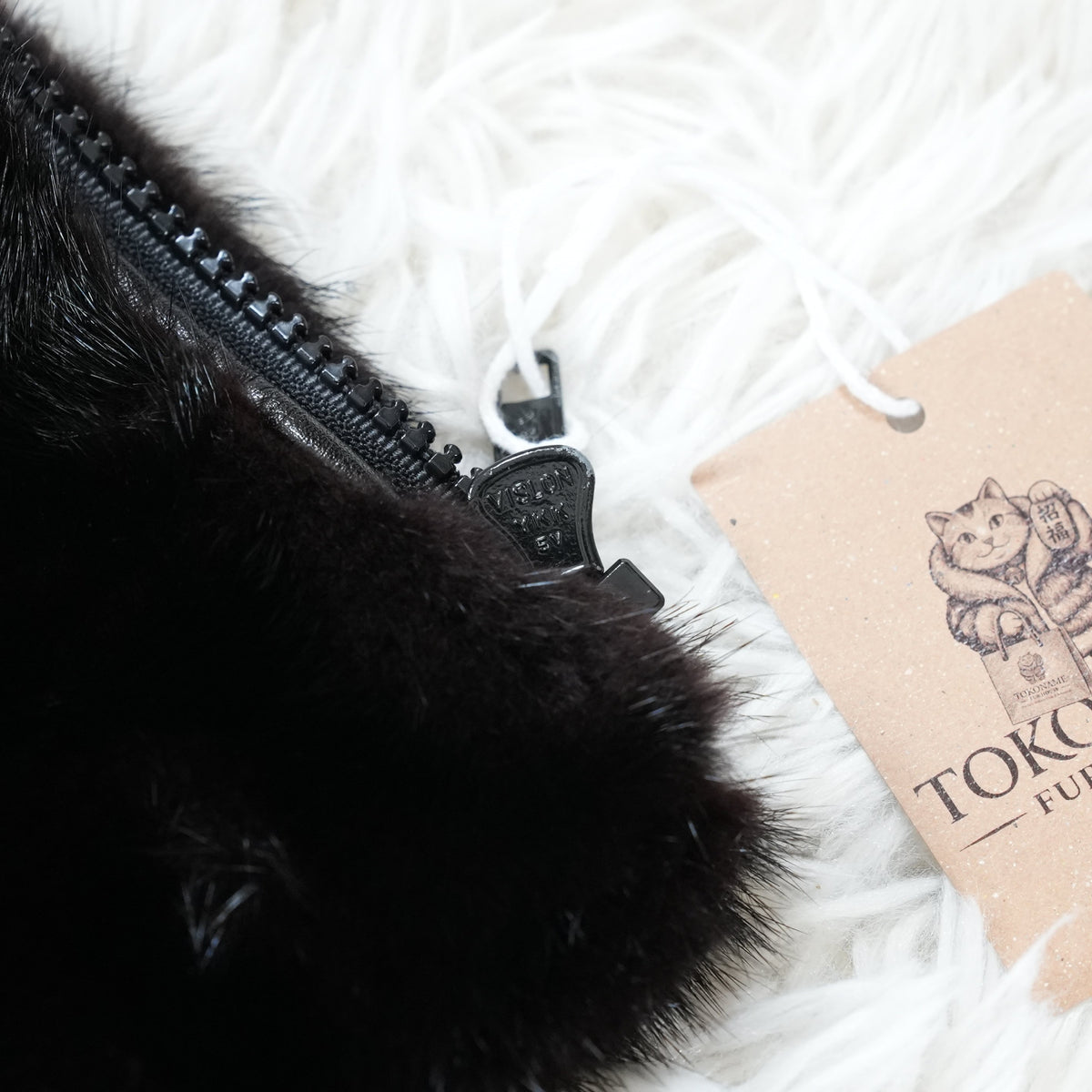 Dark Mink Zip Up Jacket - Genuine Vintage Fur From Japan