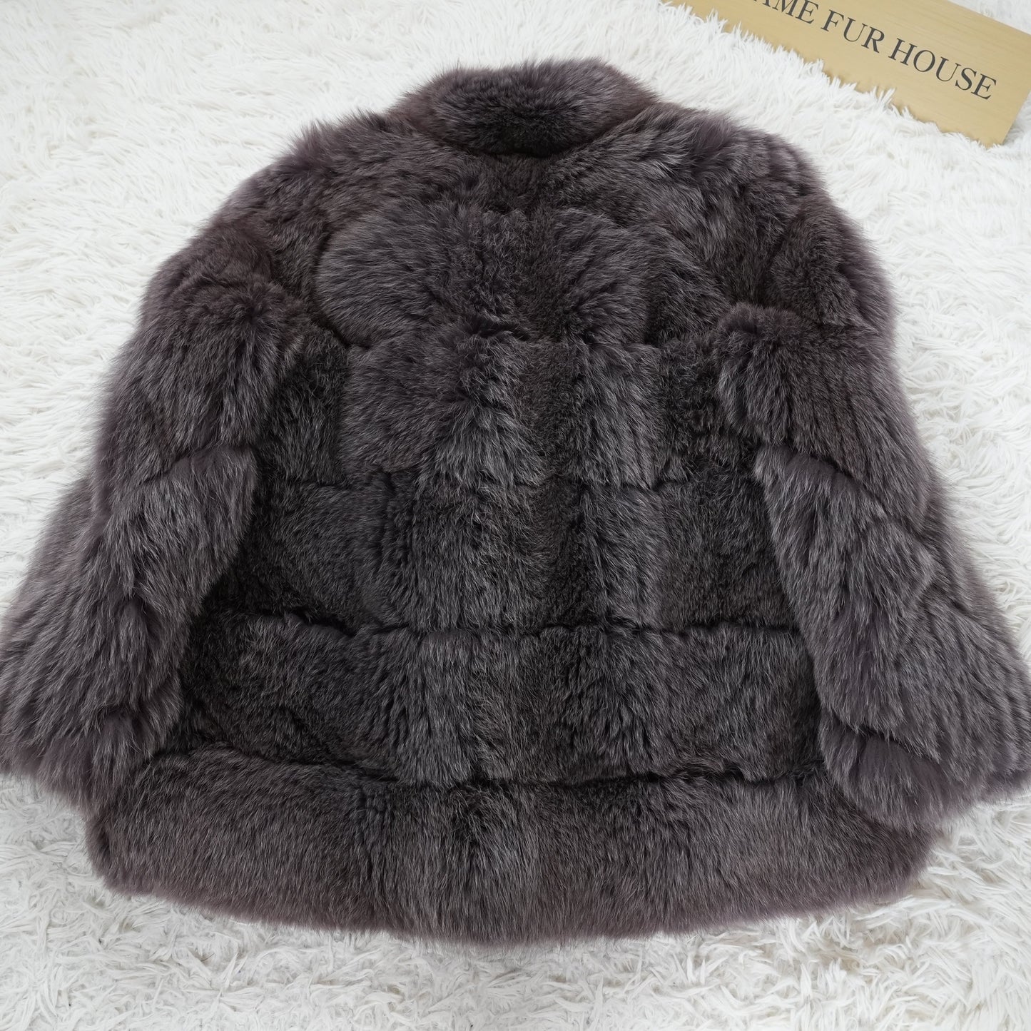 Amethyst Deyd Fox Fur Coat EMBA - Genuine Vintage Fur From Japan