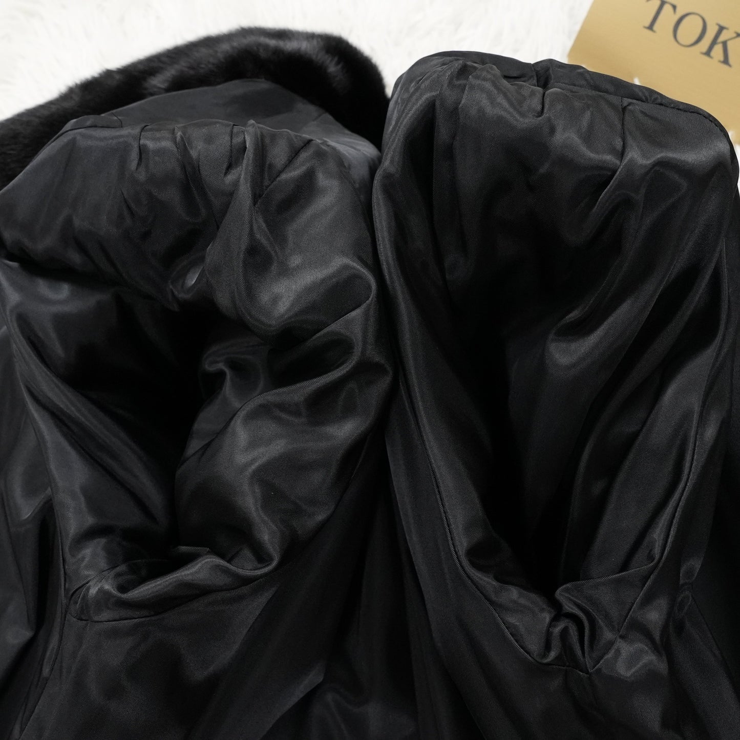 Dark Mink Long Coat glossy - Genuine Vintage Fur From Japan