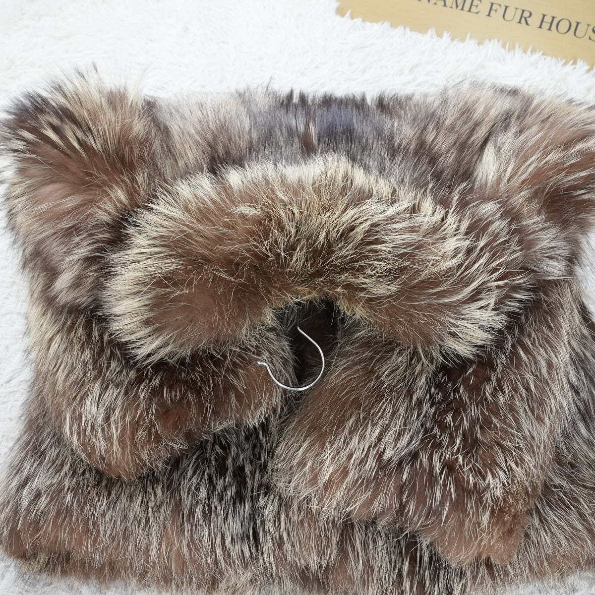 Silver Fox Fur Coat EMBA - Genuine Vintage Fur From Japan