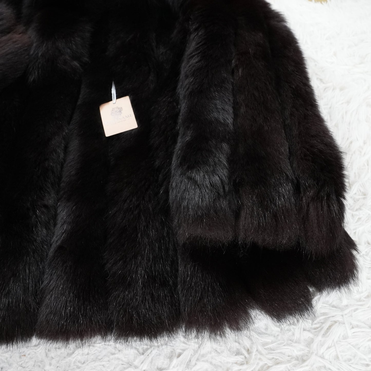 Black Dyed SAGA Fox Coat - Genuine Vintage Fur From Japan