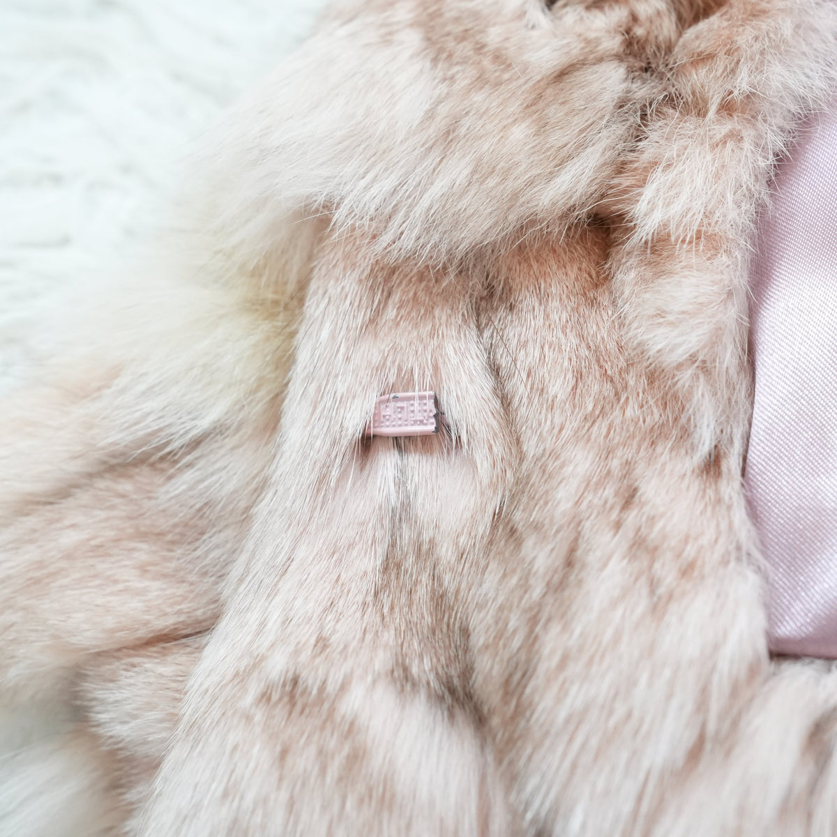 Pink Dyed Fox Fur Jacket - Genuine Vintage Fur From Japan